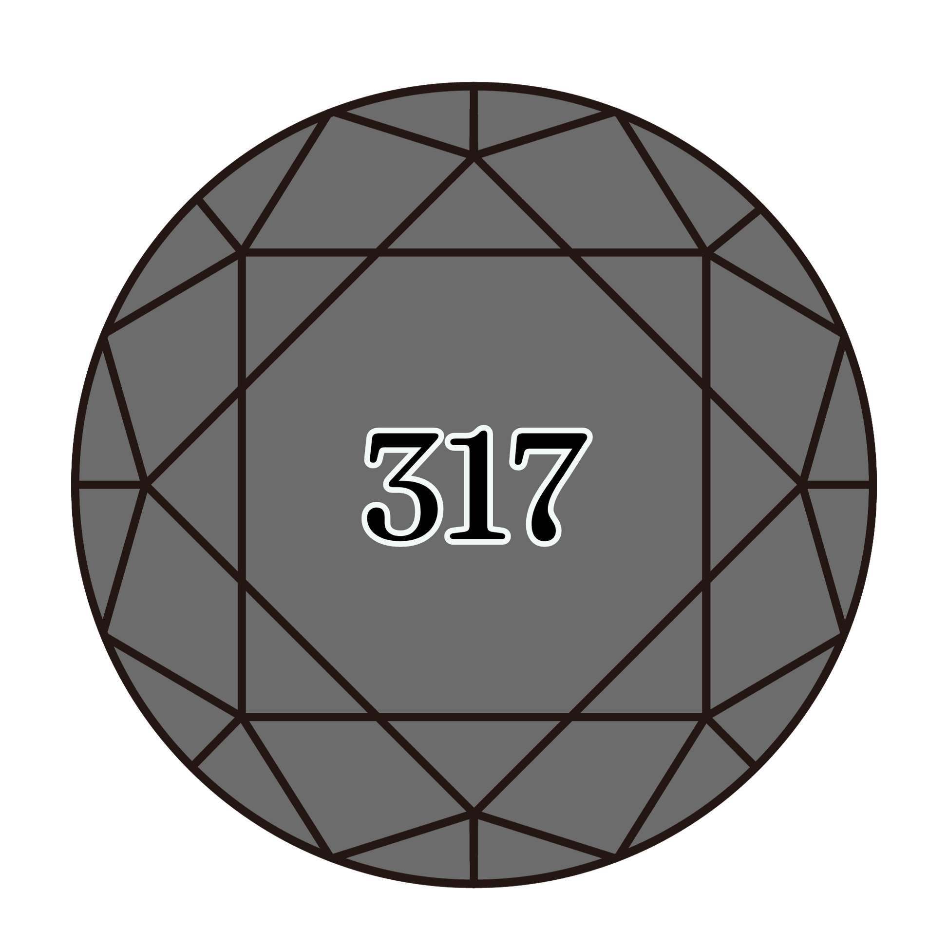 True North Diamond Art Round Diamond Drills 317 - Pewter Grey - Round Bulk Diamond Drills