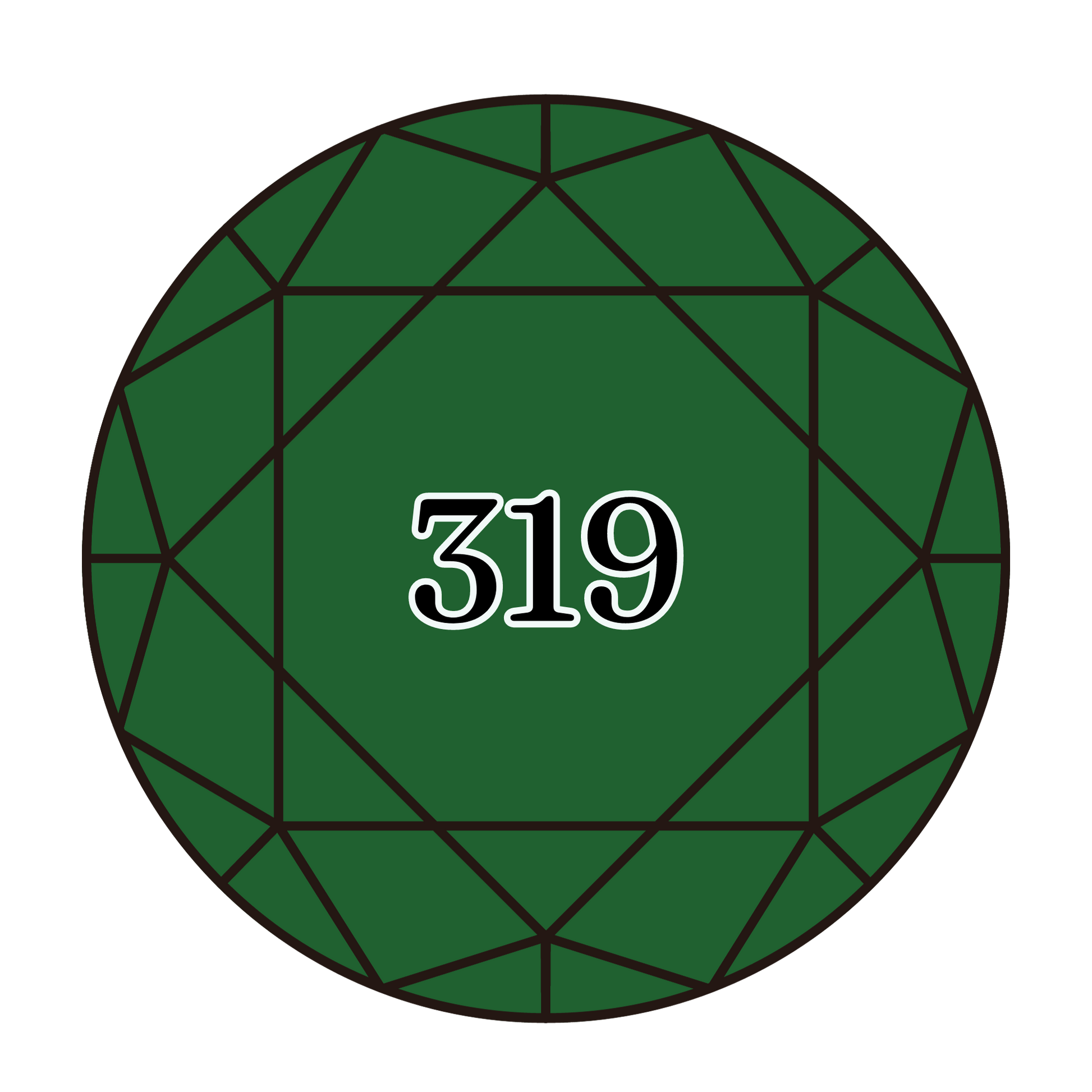 True North Diamond Art Round Diamond Drills 319 - Very Dark Pistachio Green - Round Bulk Diamond Drills