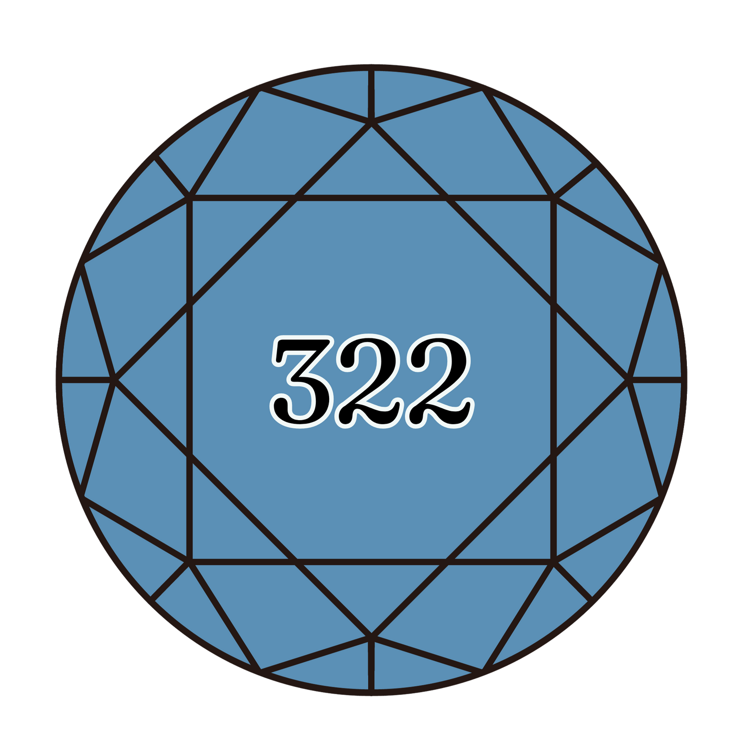 True North Diamond Art Round Diamond Drills 322 - Dark Baby Blue - Round Bulk Diamond Drills