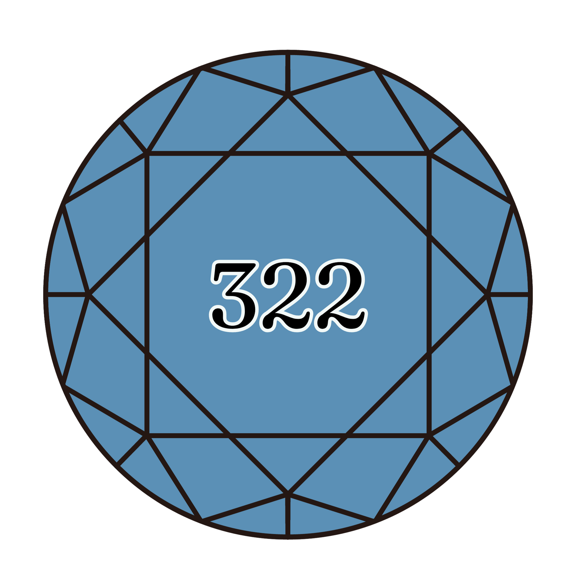 True North Diamond Art Round Diamond Drills 322 - Dark Baby Blue - Round Bulk Diamond Drills