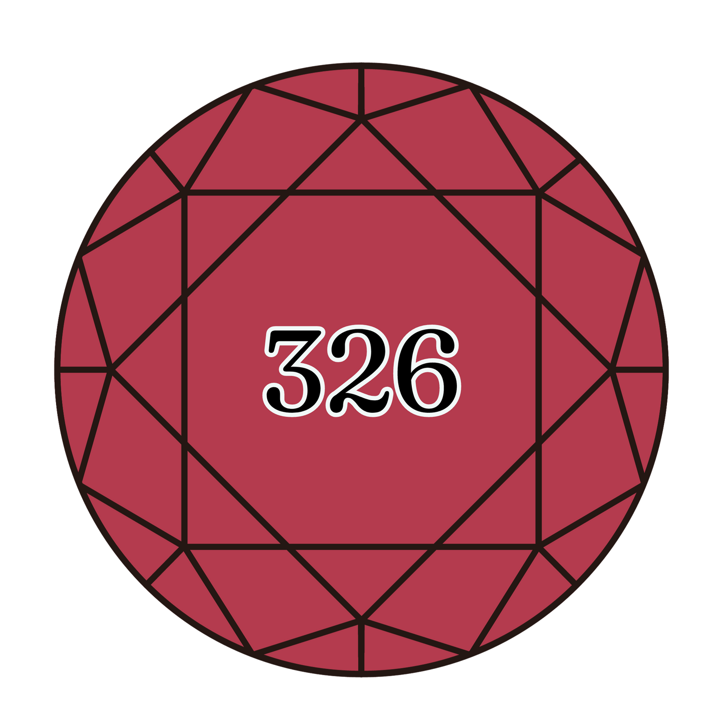 True North Diamond Art Round Diamond Drills 326 - Very Dark Rose - Round Bulk Diamond Drills