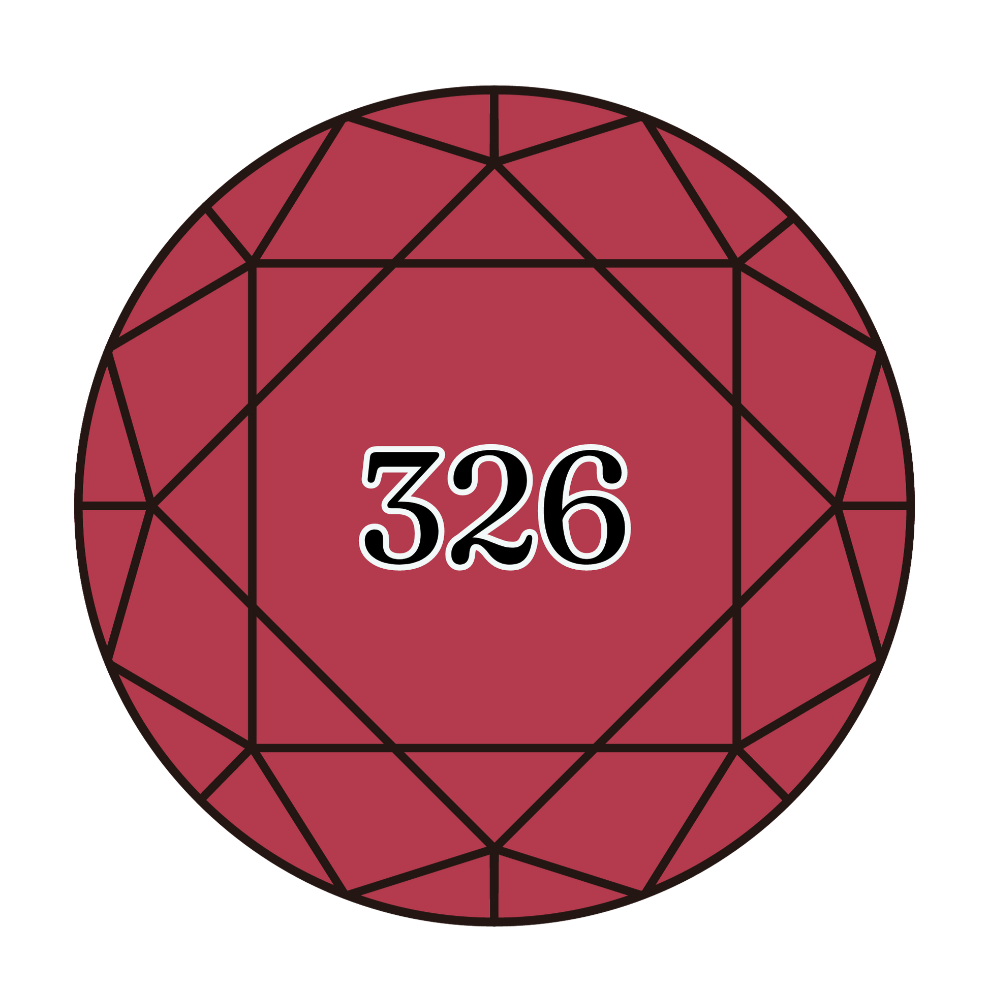 True North Diamond Art Round Diamond Drills 326 - Very Dark Rose - Round Bulk Diamond Drills