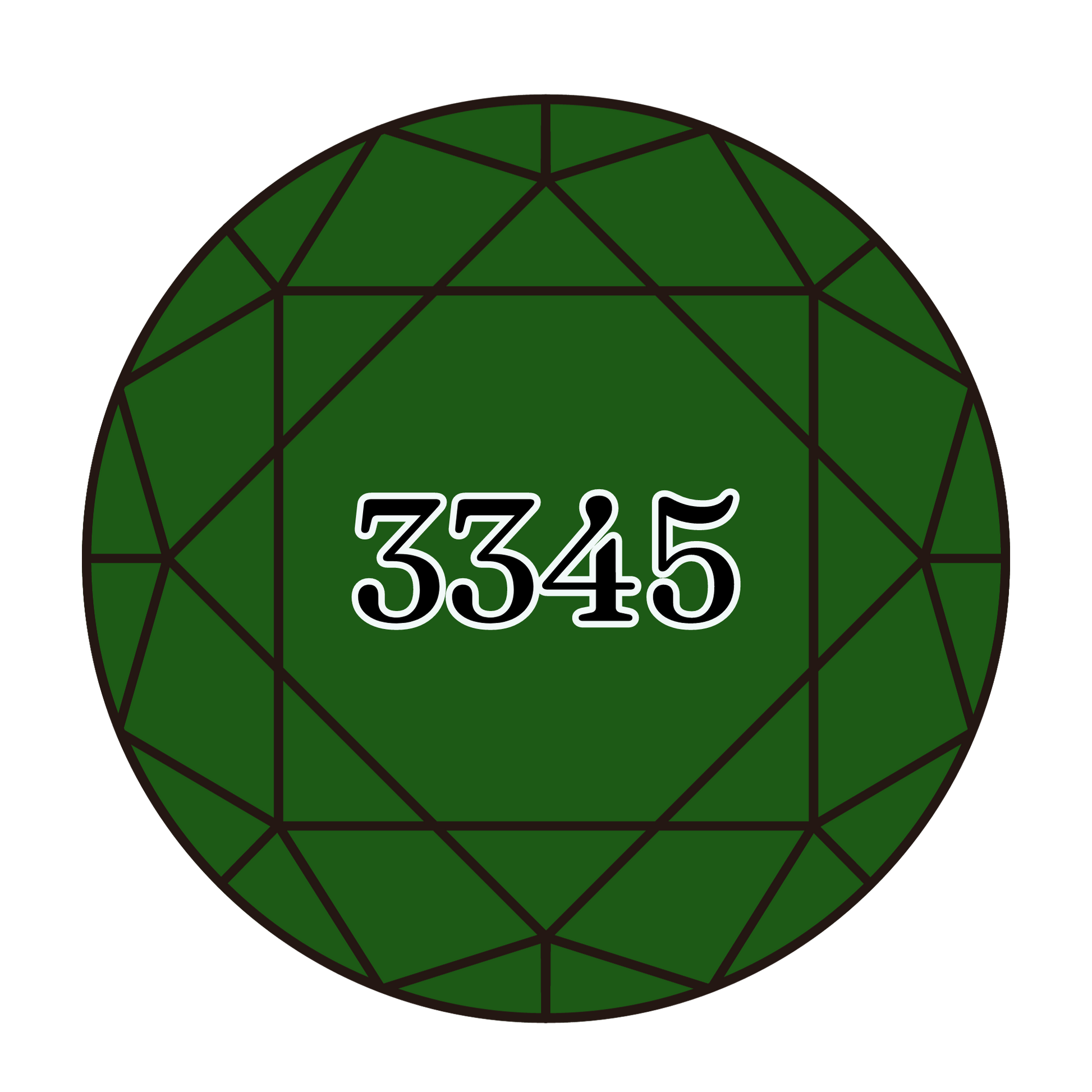 True North Diamond Art Round Diamond Drills 3345 - Dark Hunter Green - Round Bulk Diamond Drills