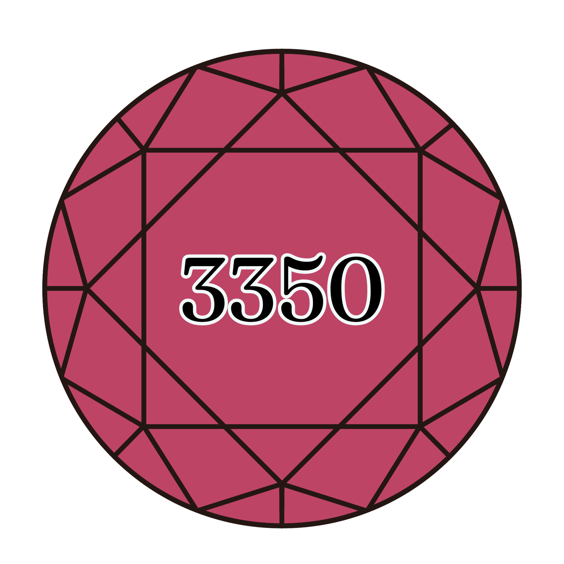 True North Diamond Art Round Diamond Drills 3350 - Ultra Dark Dusty Rose - Round Bulk Diamond Drills