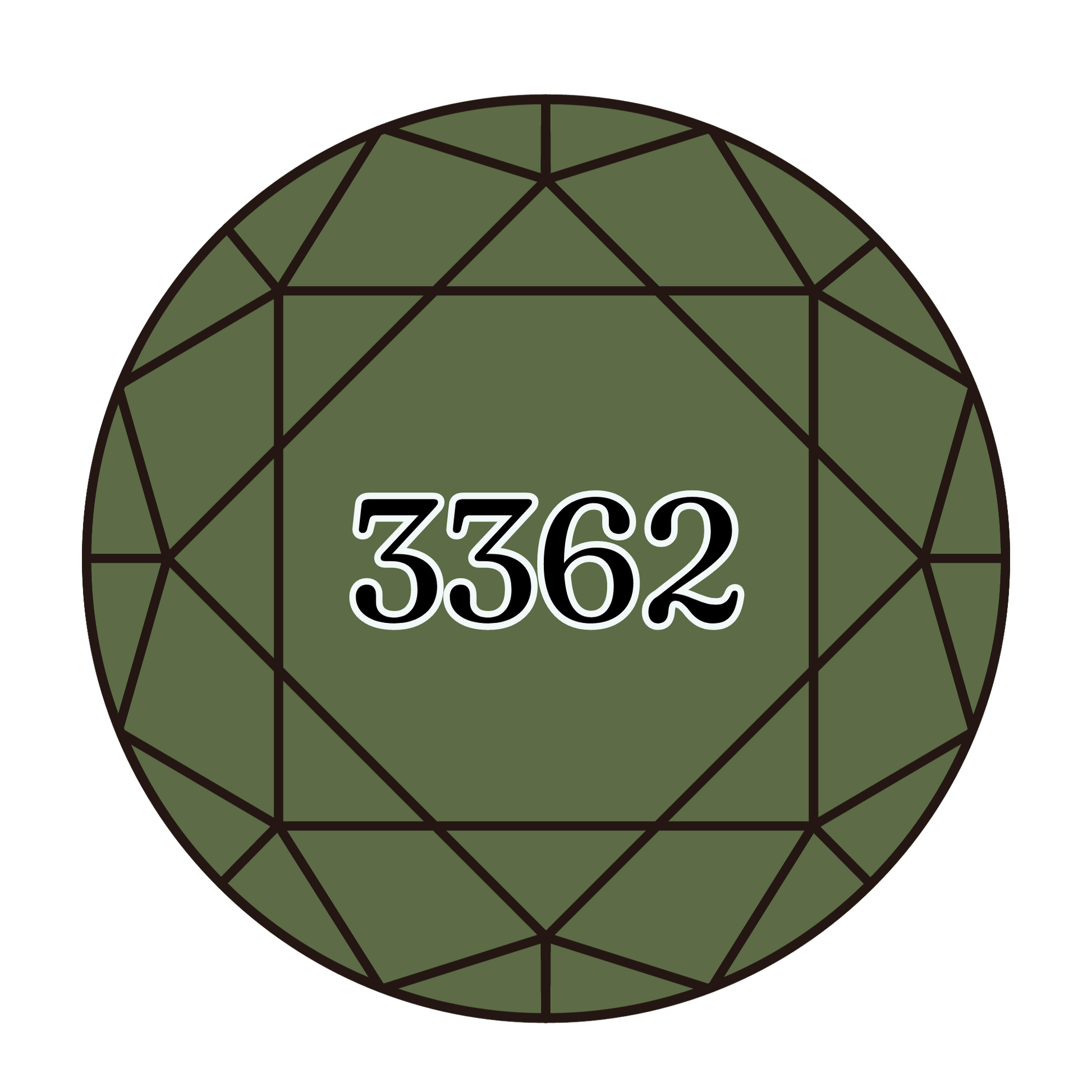 True North Diamond Art Round Diamond Drills 3362 -  Dark Pine Green - Round Bulk Diamond Drills