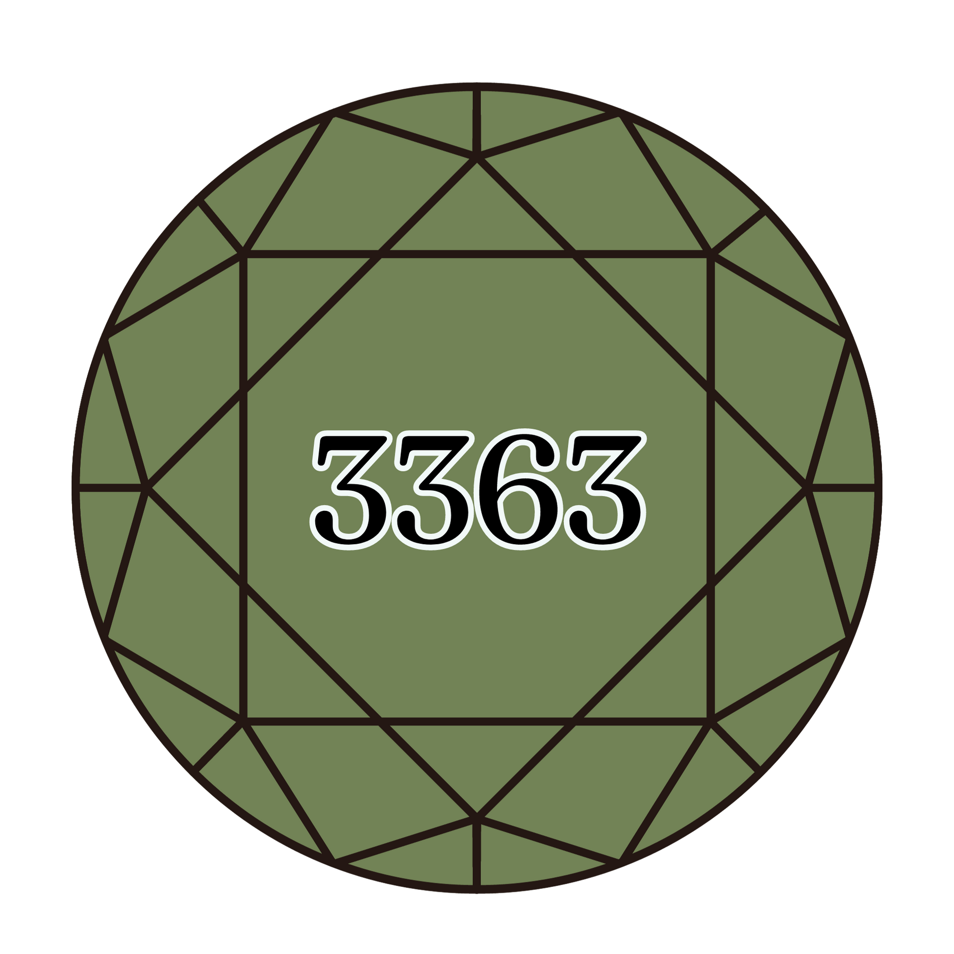 True North Diamond Art Round Diamond Drills 3363 - Medium Pine Green - Round Bulk Diamond Drills