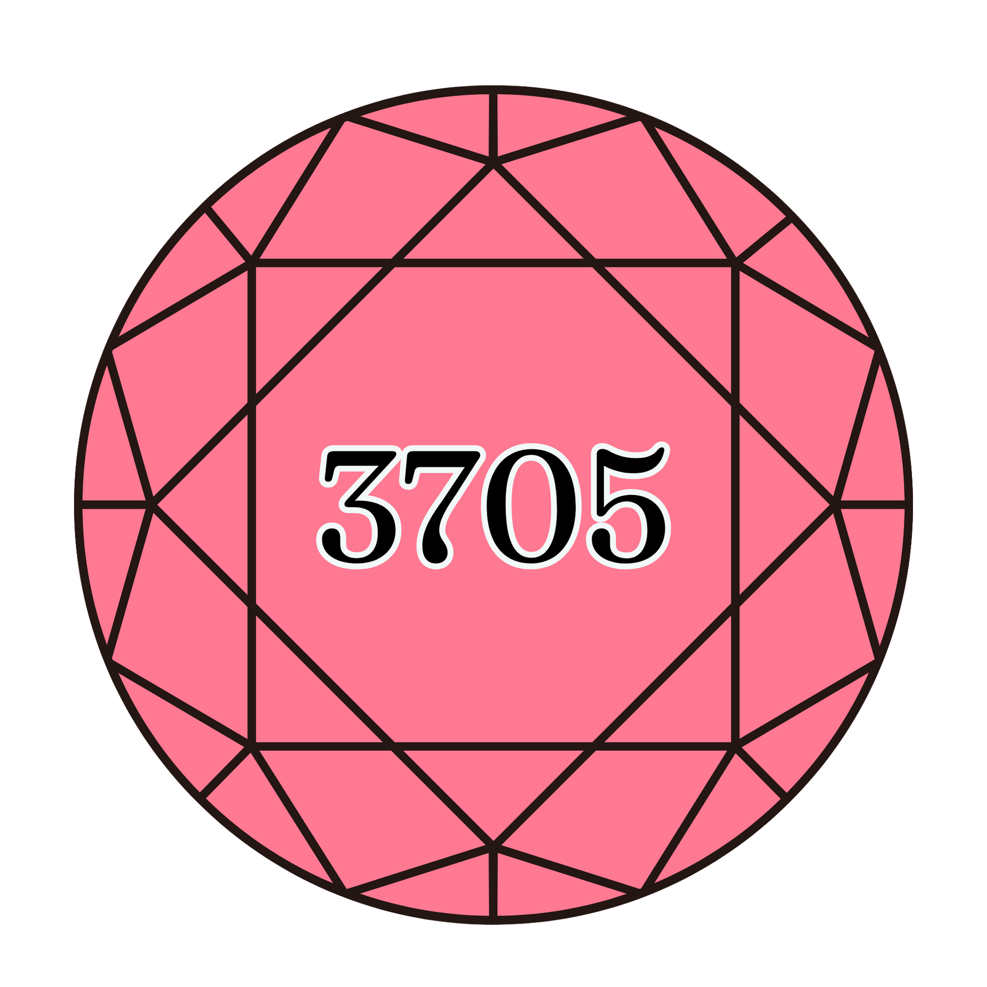 True North Diamond Art Round Diamond Drills 3705 -  Dark Melon - Round Bulk Diamond Drills