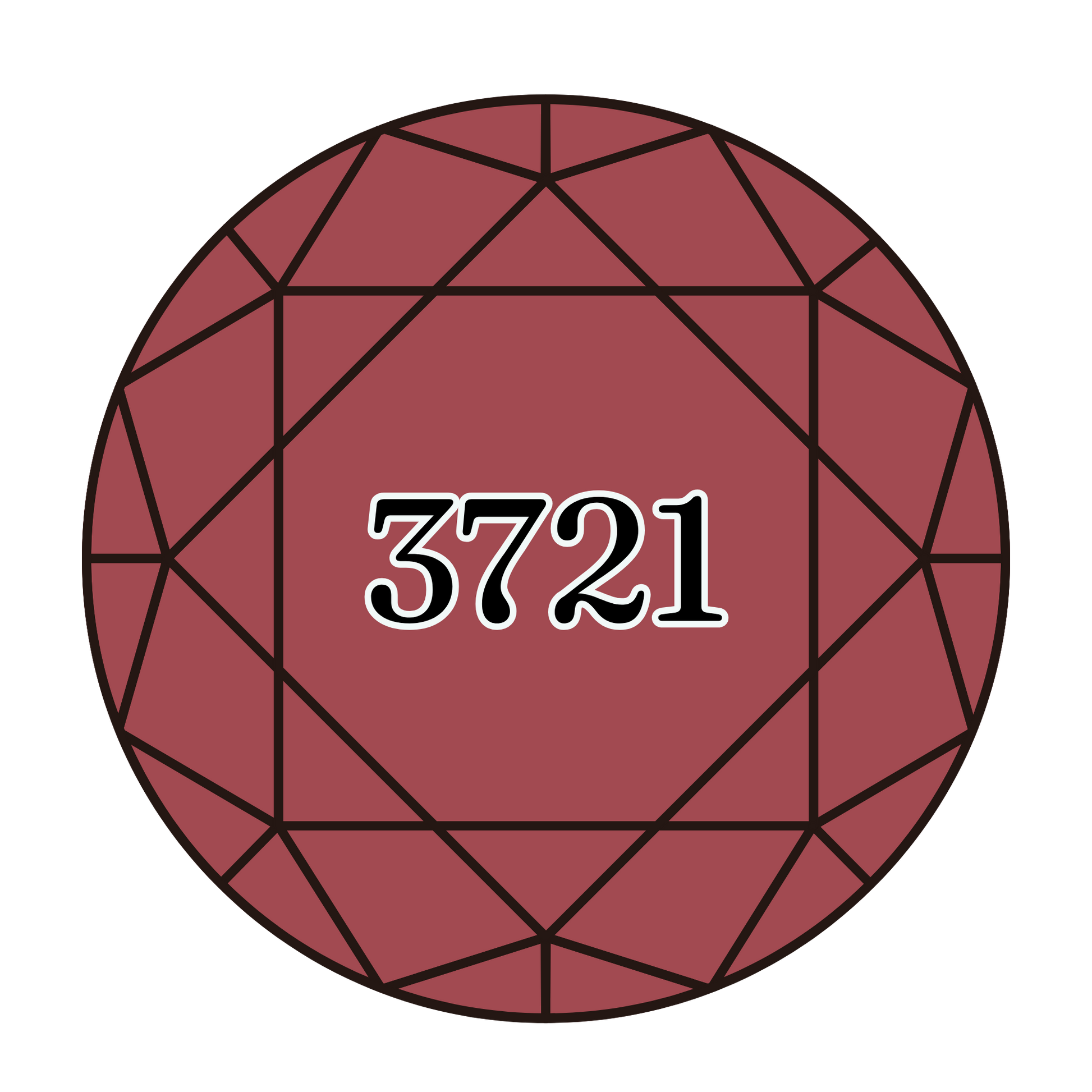 True North Diamond Art Round Diamond Drills 3721 - Dark Shell Pink - Round Bulk Diamond Drills