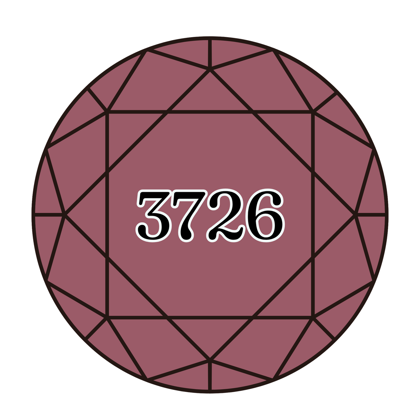 True North Diamond Art Round Diamond Drills 3726 - Dark Antique Mauve - Round Bulk Diamond Drills