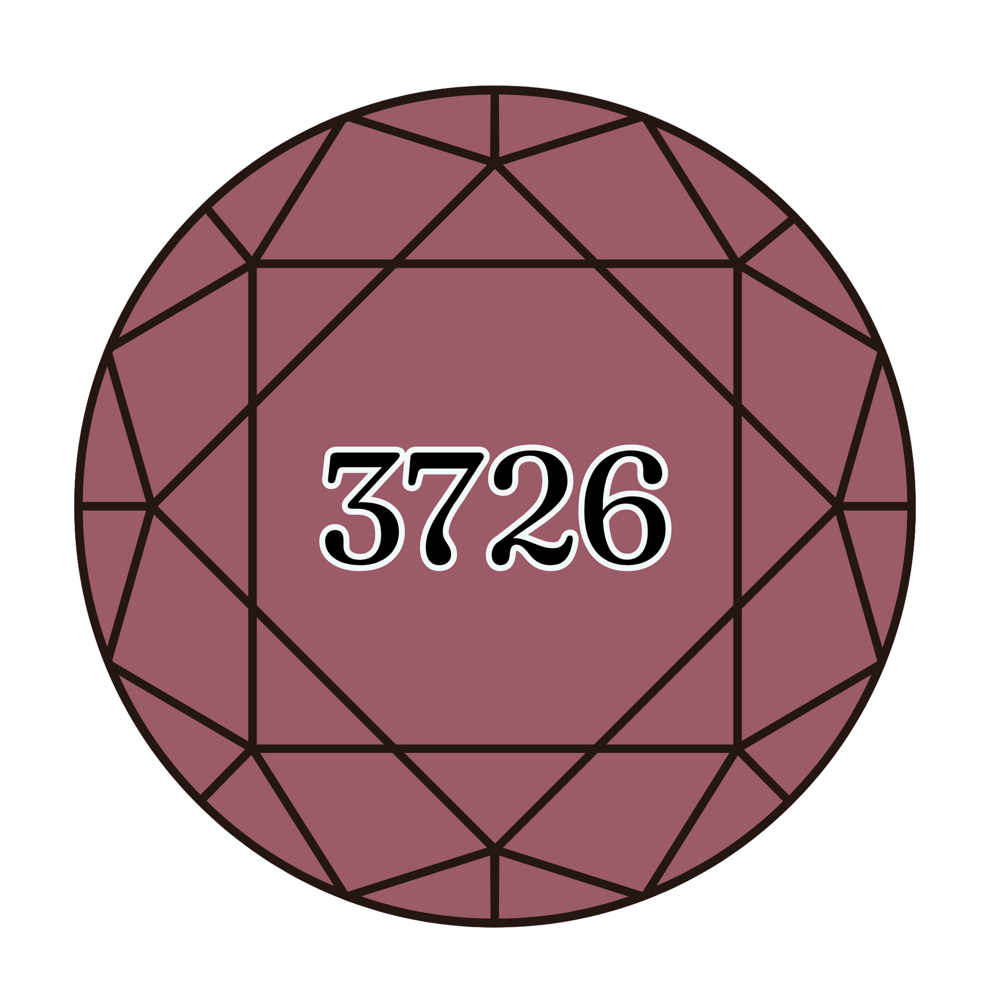 True North Diamond Art Round Diamond Drills 3726 - Dark Antique Mauve - Round Bulk Diamond Drills