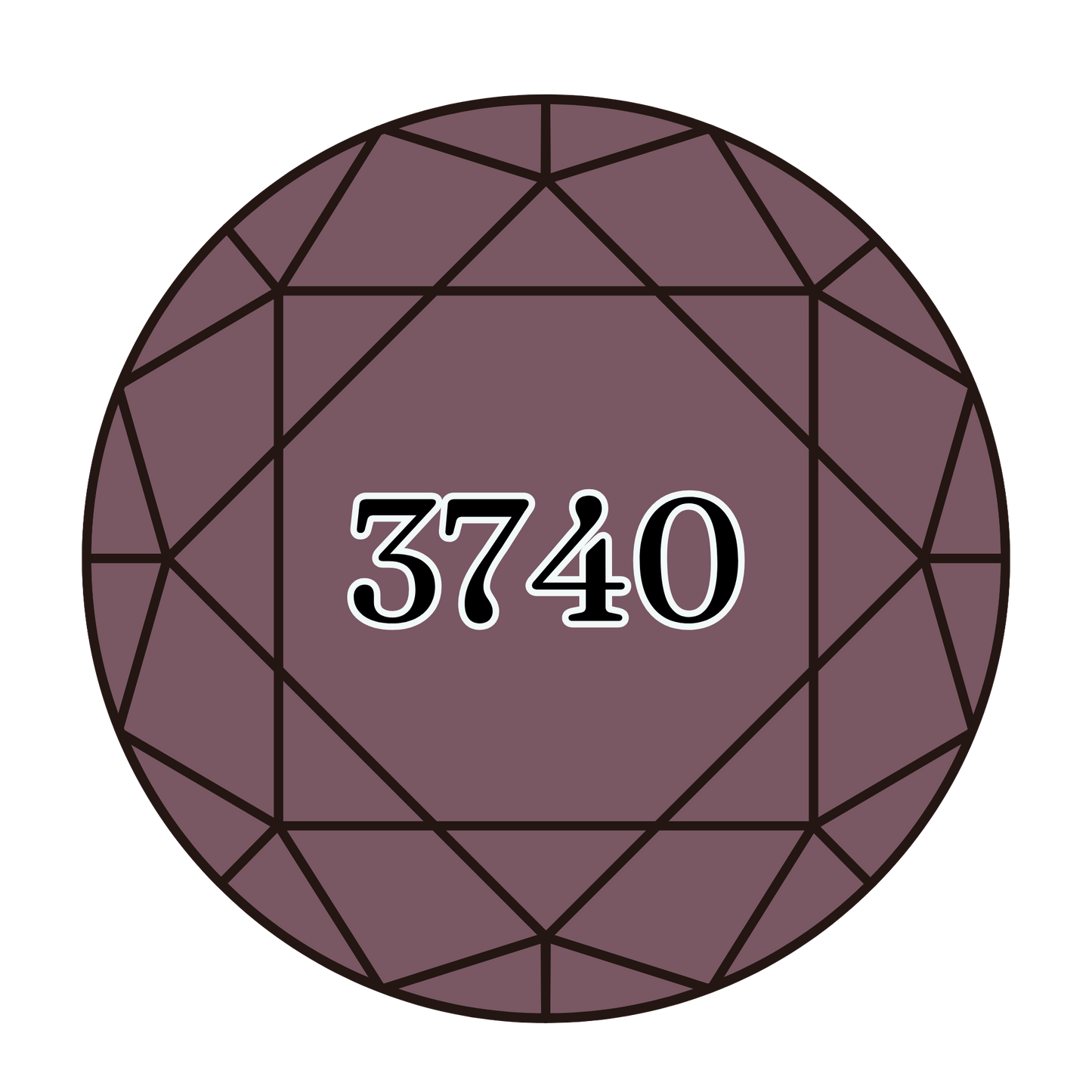 True North Diamond Art Round Diamond Drills 3740 -  Dark Antique Violet - Round Bulk Diamond Drills