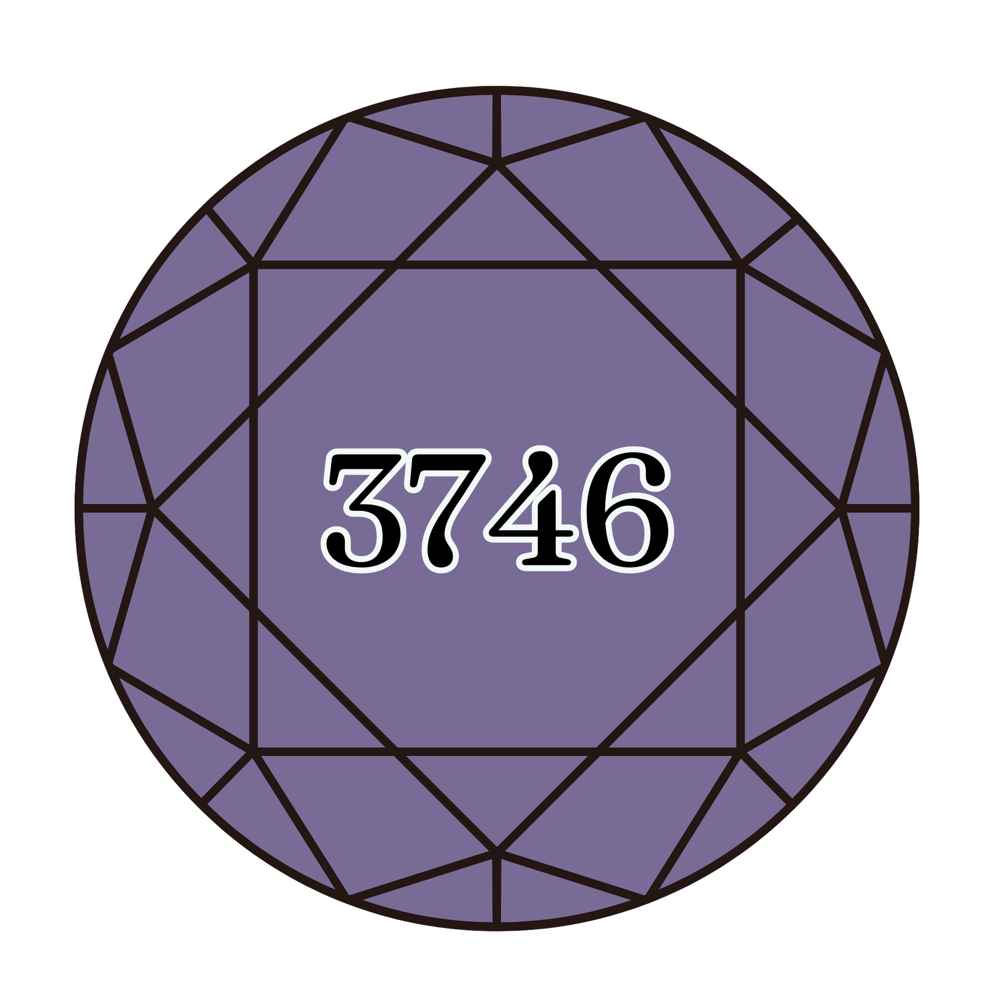 True North Diamond Art Round Diamond Drills 3746 -  Dark Blue Violet - Round Bulk Diamond Drills