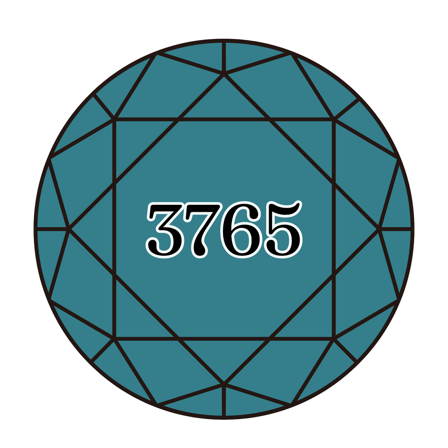 True North Diamond Art Round Diamond Drills 3765 - Very Dark Peacock Blue - Round Bulk Diamond Drills