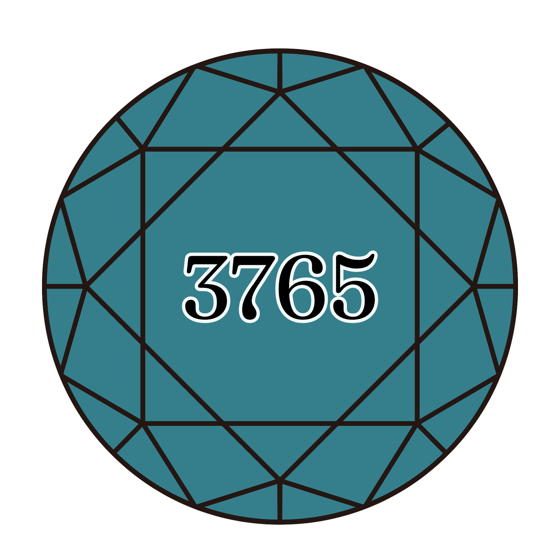 True North Diamond Art Round Diamond Drills 3765 - Very Dark Peacock Blue - Round Bulk Diamond Drills