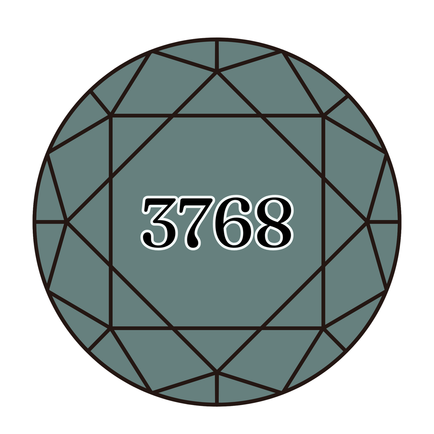 True North Diamond Art Round Diamond Drills 3768 - Dark Grey Green - Round Bulk Diamond Drills