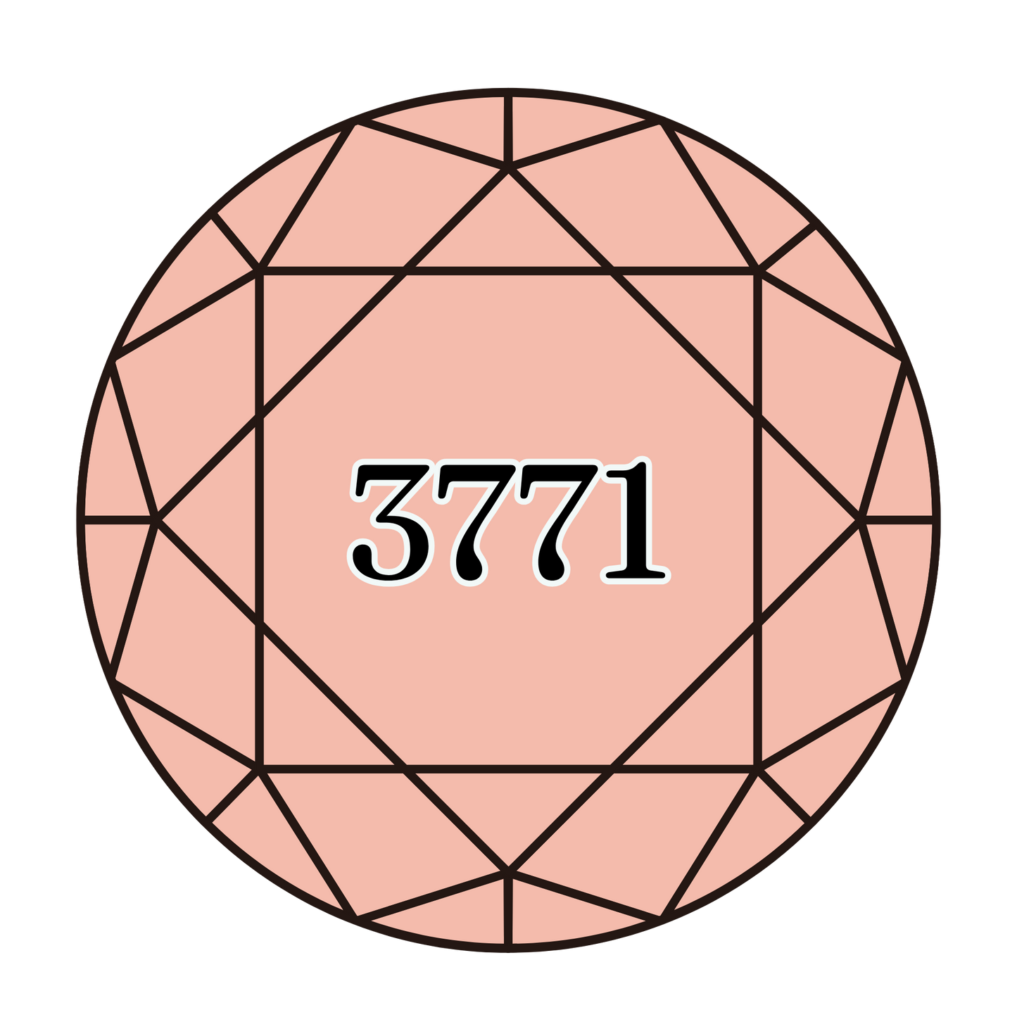 True North Diamond Art Round Diamond Drills 3771 -  Ultra Very Light Terra Cotta - Round Bulk Diamond Drills