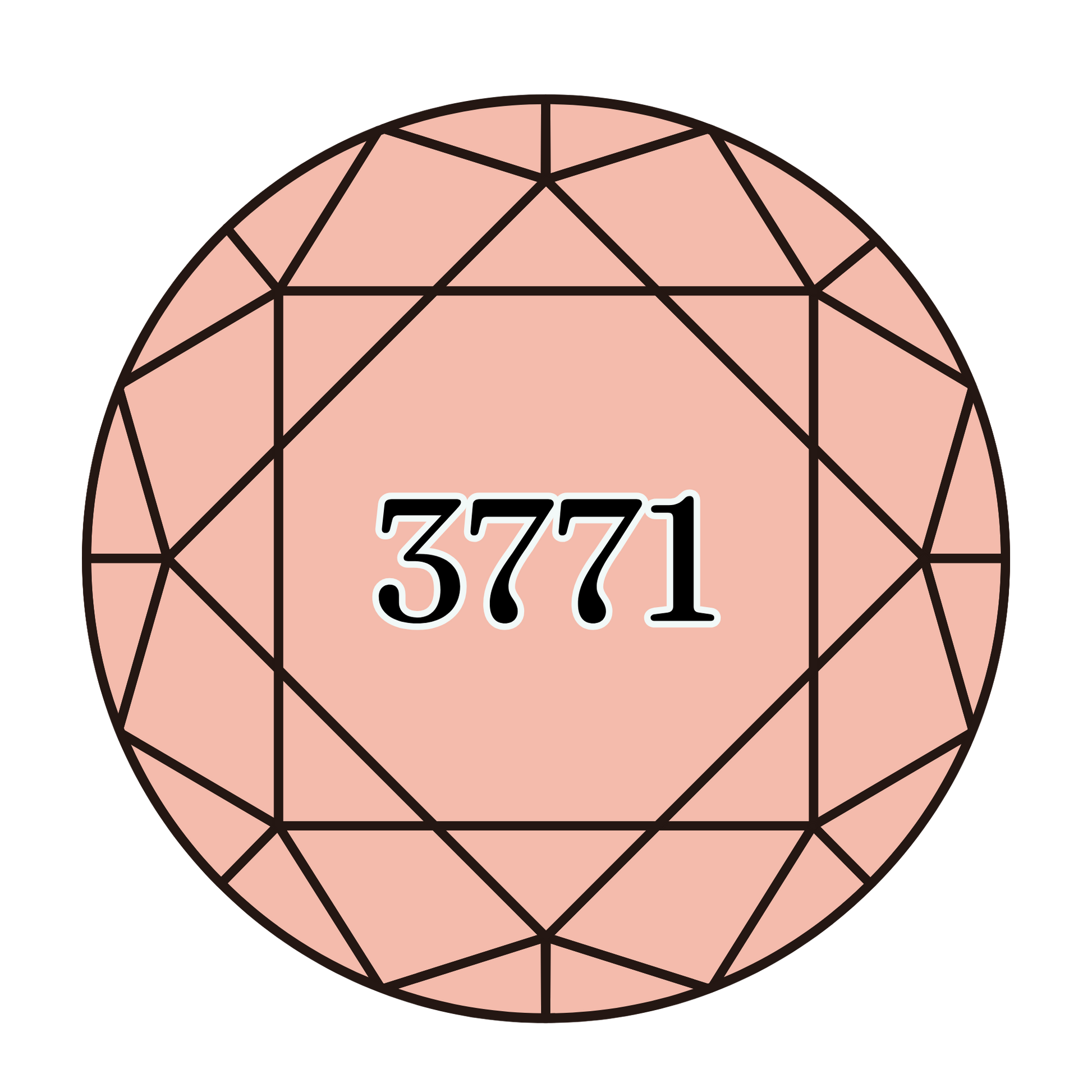 True North Diamond Art Round Diamond Drills 3771 -  Ultra Very Light Terra Cotta - Round Bulk Diamond Drills