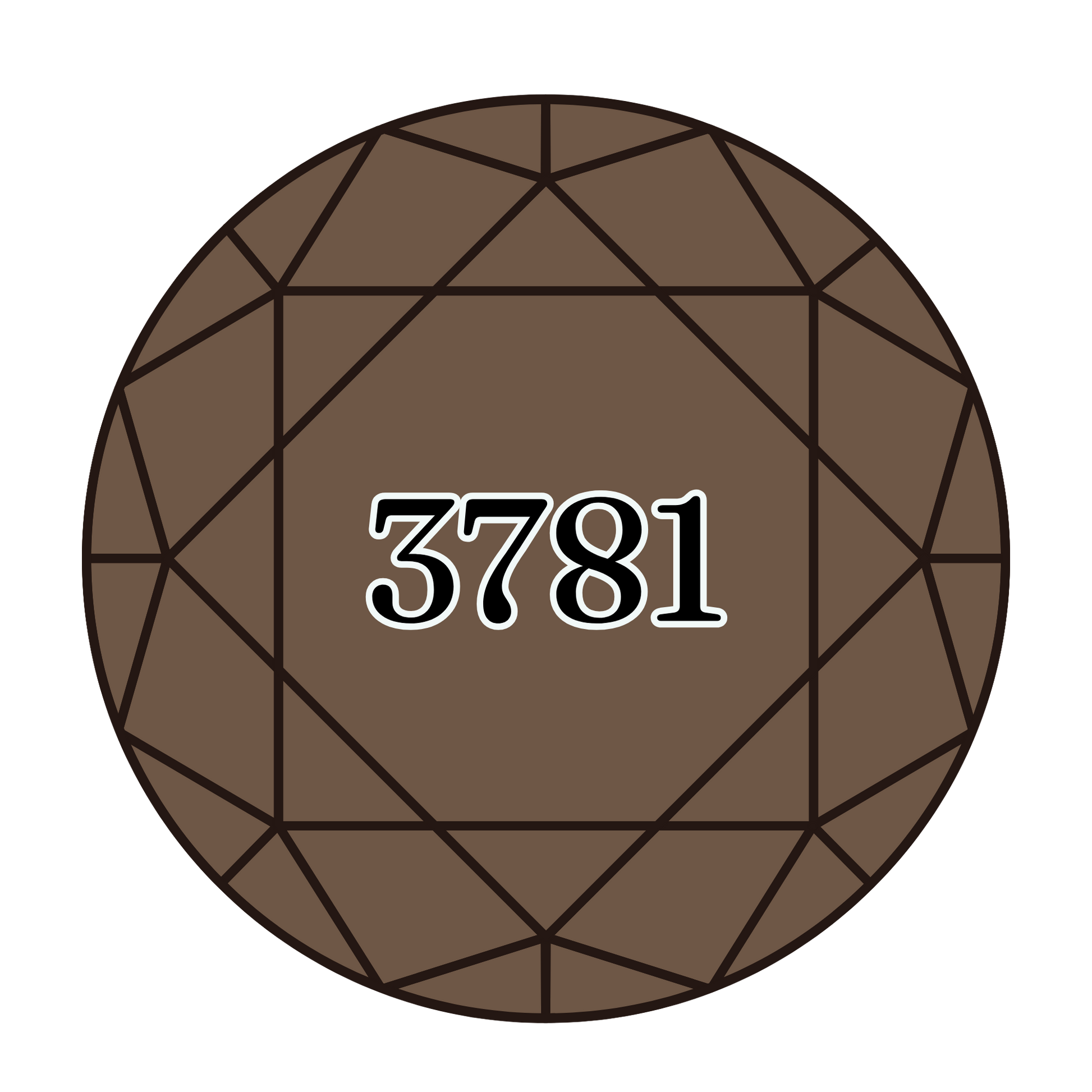 True North Diamond Art Round Diamond Drills 3781 - Dark Mocha Brown - Round Bulk Diamond Drills