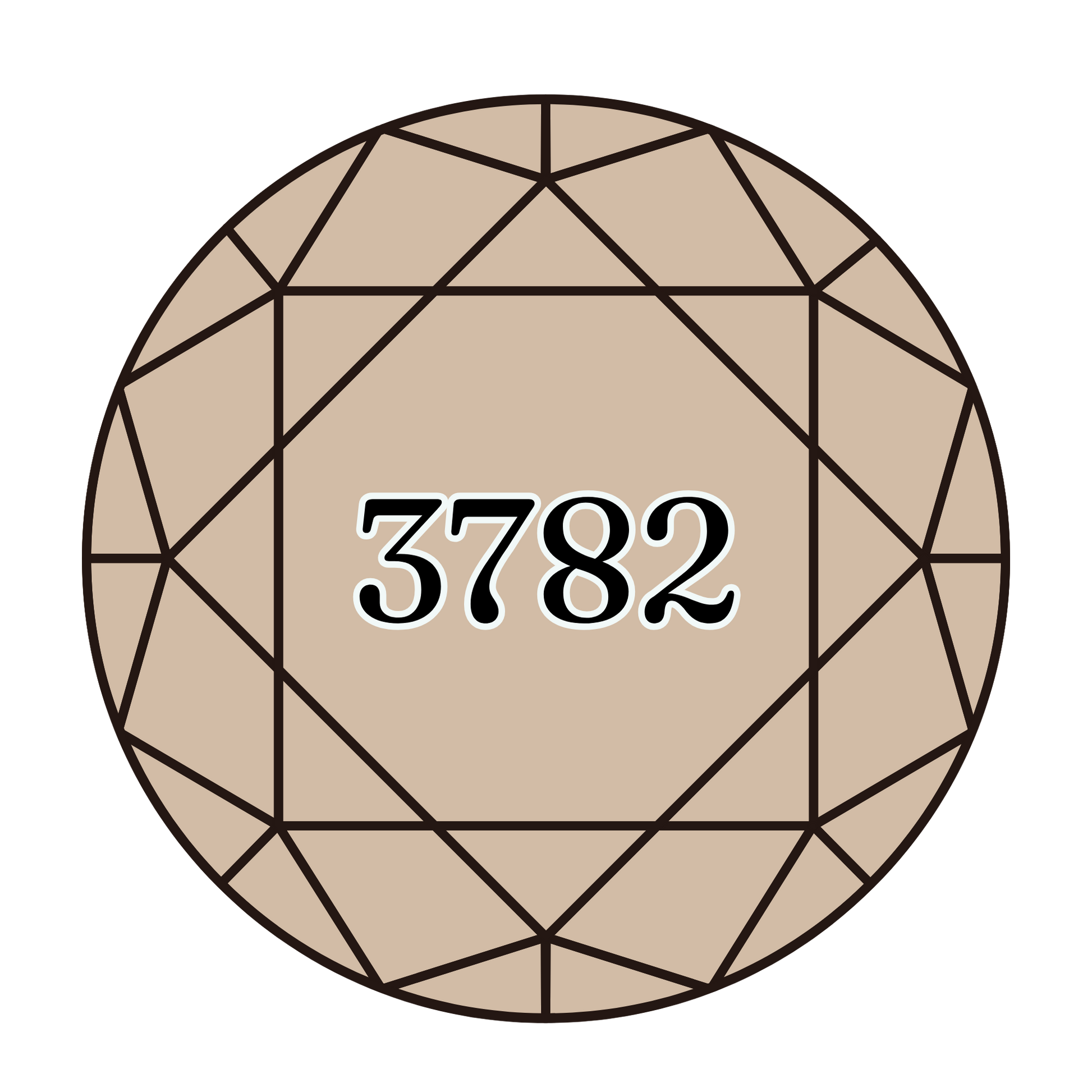 True North Diamond Art Round Diamond Drills 3782 - Light Mocha Brown - Round Bulk Diamond Drills