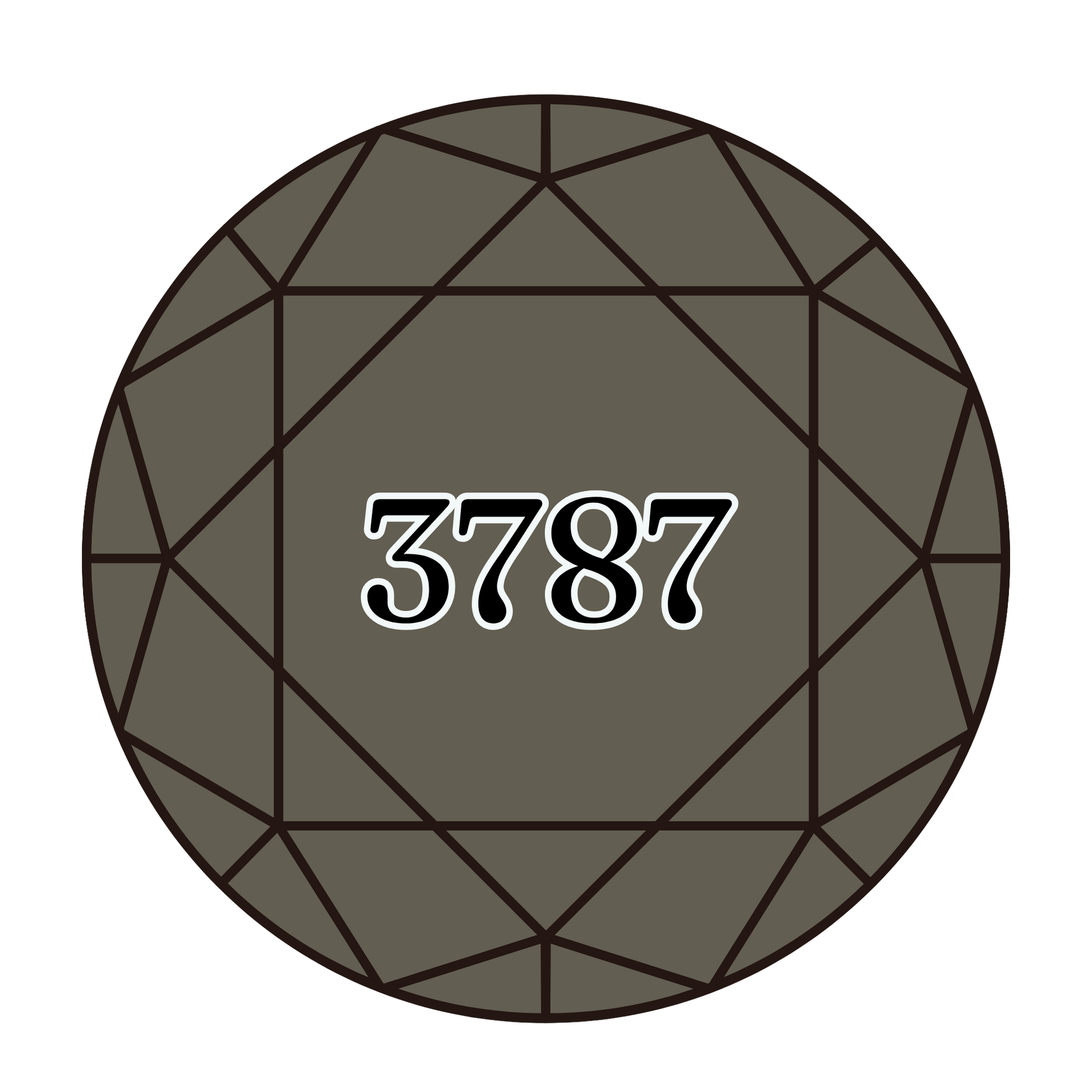 True North Diamond Art Round Diamond Drills 3787 - Dark Brown Grey - Round Bulk Diamond Drills