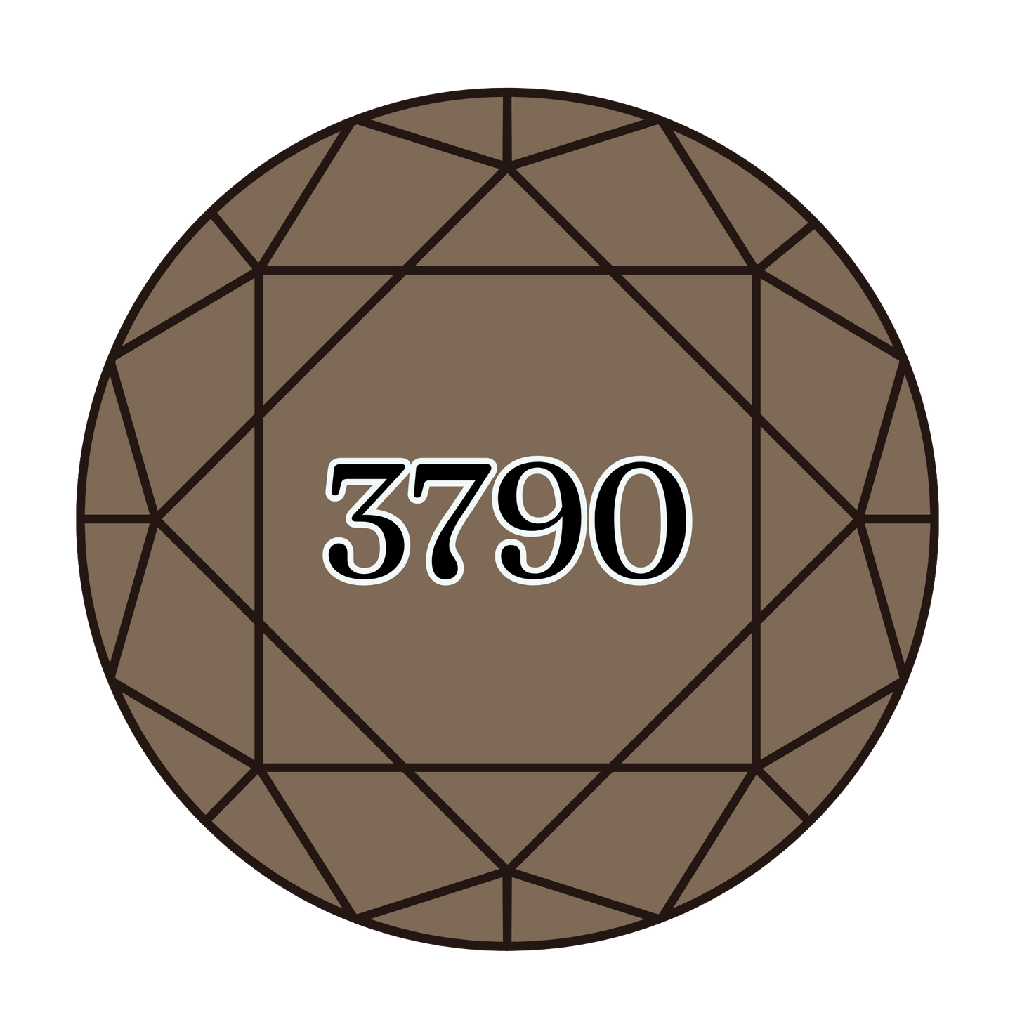 True North Diamond Art Round Diamond Drills 3790 - Ultra Dark Beige Grey - Round Bulk Diamond Drills