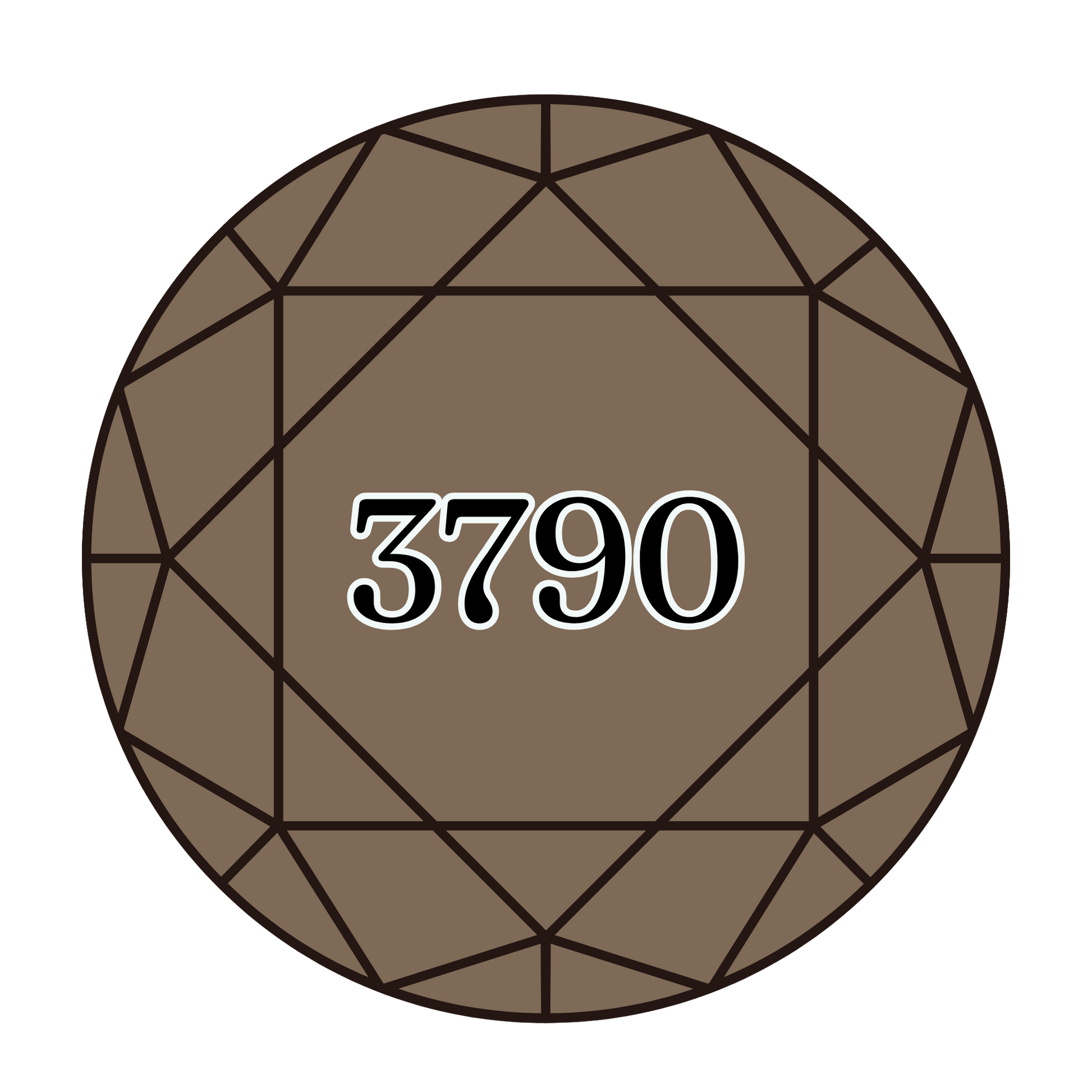 True North Diamond Art Round Diamond Drills 3790 - Ultra Dark Beige Grey - Round Bulk Diamond Drills