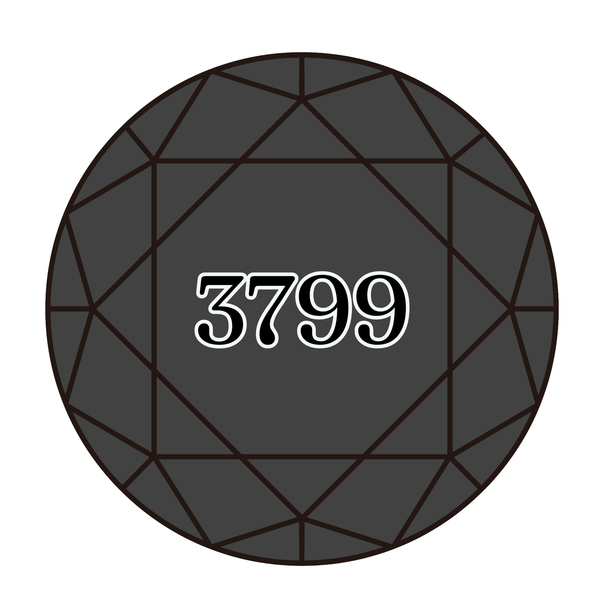 True North Diamond Art Round Diamond Drills 3799 - Very Dark Pewter Grey - Round Bulk Diamond Drills