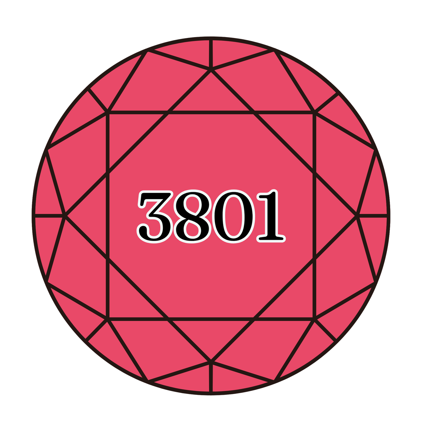 True North Diamond Art Round Diamond Drills 3801 - Very Dark Melon - Round Bulk Diamond Drills