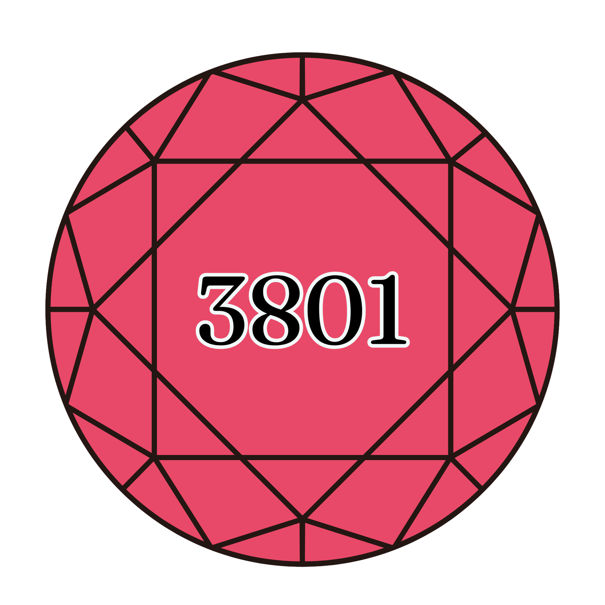 True North Diamond Art Round Diamond Drills 3801 - Very Dark Melon - Round Bulk Diamond Drills