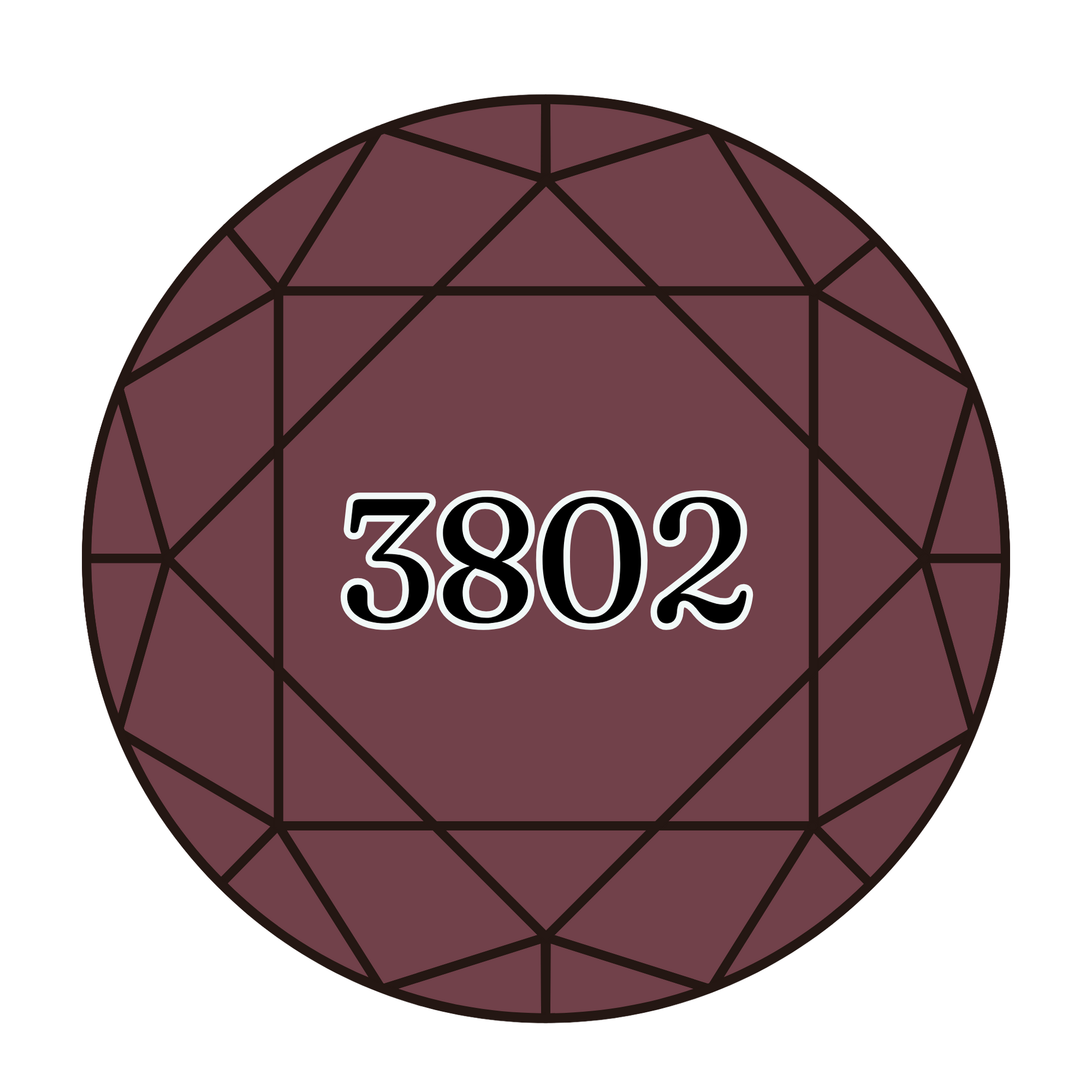 True North Diamond Art Round Diamond Drills 3802 - Very Dark Antique Mauve - Round Bulk Diamond Drills