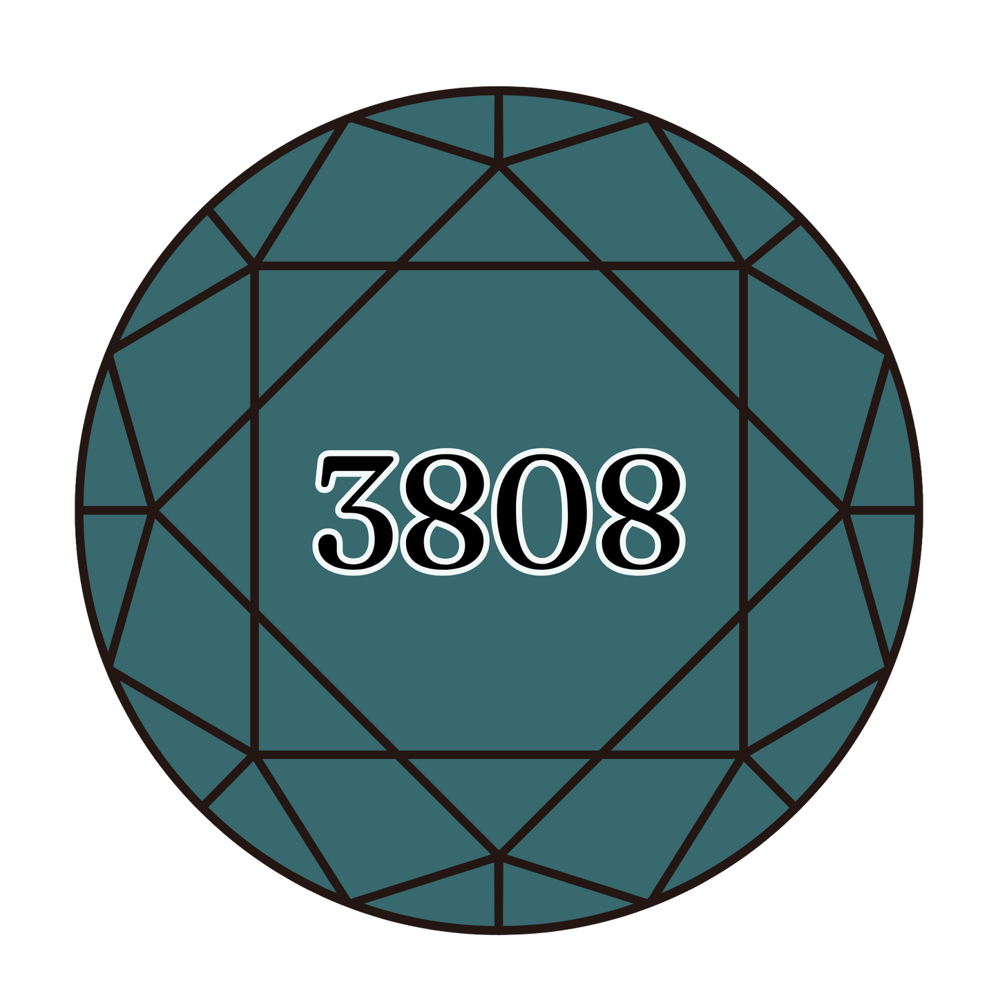 True North Diamond Art Round Diamond Drills 3808 - Ultra Very Dark Turquoise - Round Bulk Diamond Drills