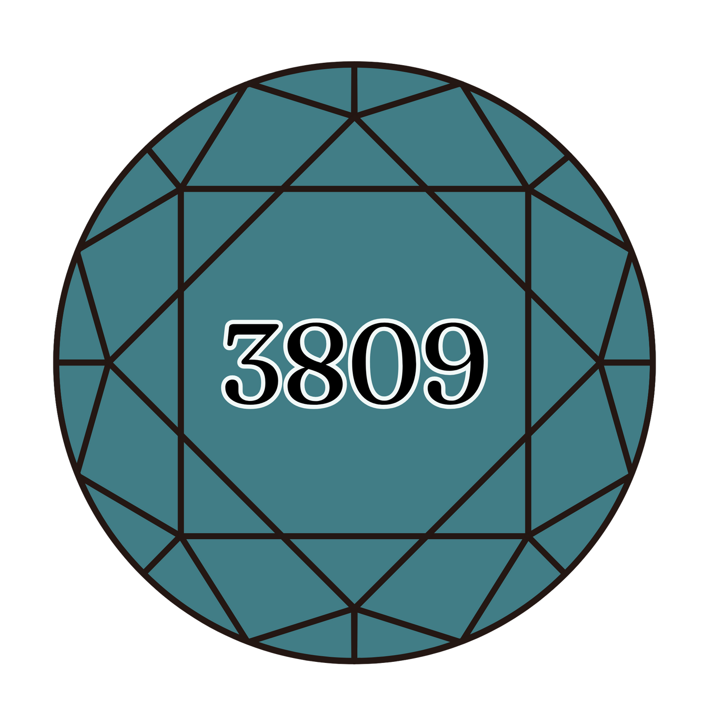 True North Diamond Art Round Diamond Drills 3809 - Very Dark Turquoise - Round Bulk Diamond Drills