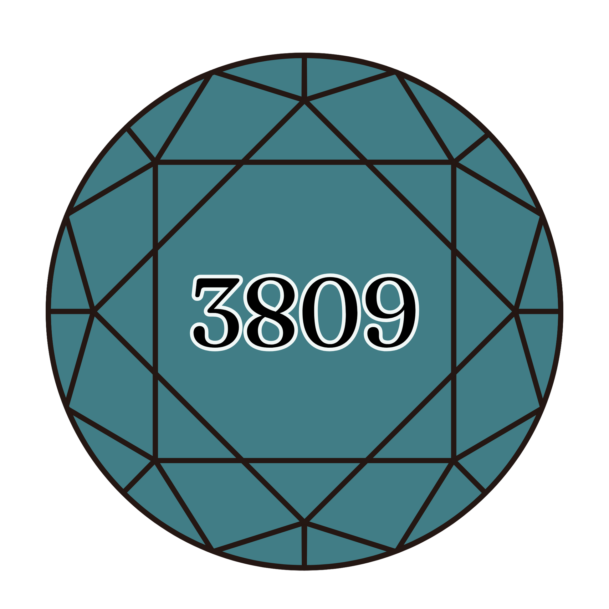 True North Diamond Art Round Diamond Drills 3809 - Very Dark Turquoise - Round Bulk Diamond Drills