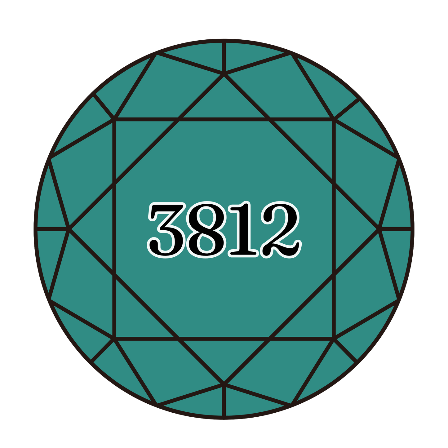 True North Diamond Art Round Diamond Drills 3812 - Very Dark Sea Green - Round Bulk Diamond Drills