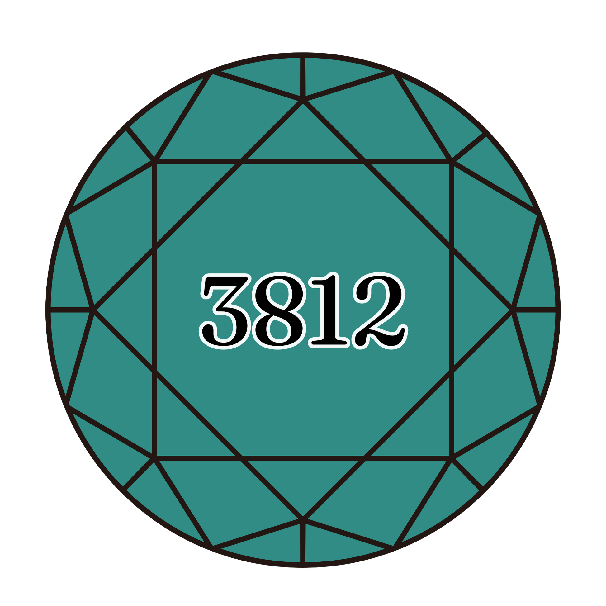 True North Diamond Art Round Diamond Drills 3812 - Very Dark Sea Green - Round Bulk Diamond Drills