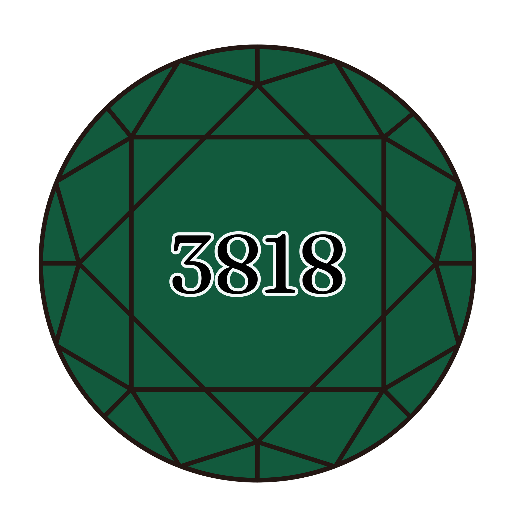 True North Diamond Art Round Diamond Drills 3818 - Ultra Very Dark Emerald Green - Round Bulk Diamond Drills