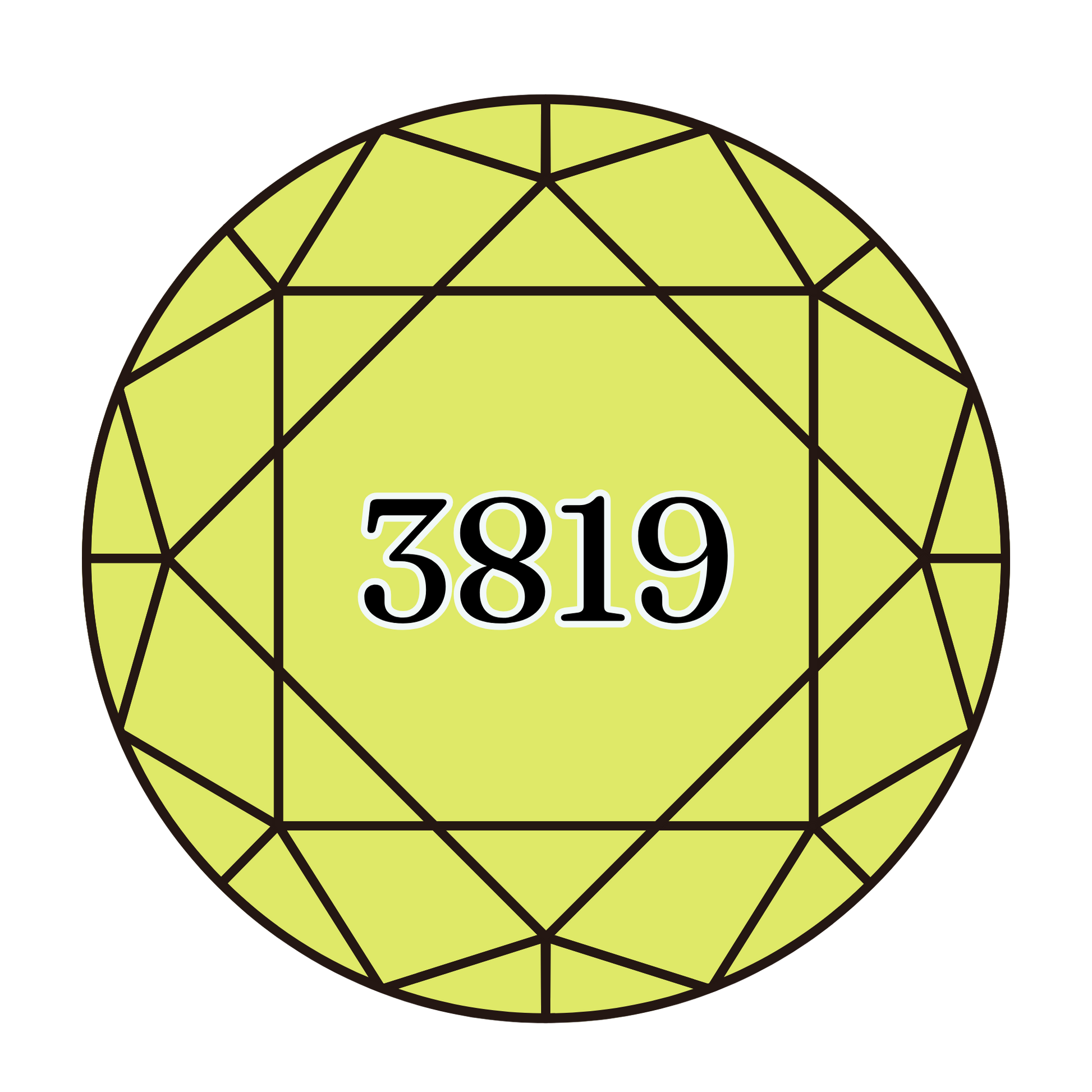 True North Diamond Art Round Diamond Drills 3819 -  Light Moss Green - Round Bulk Diamond Drills