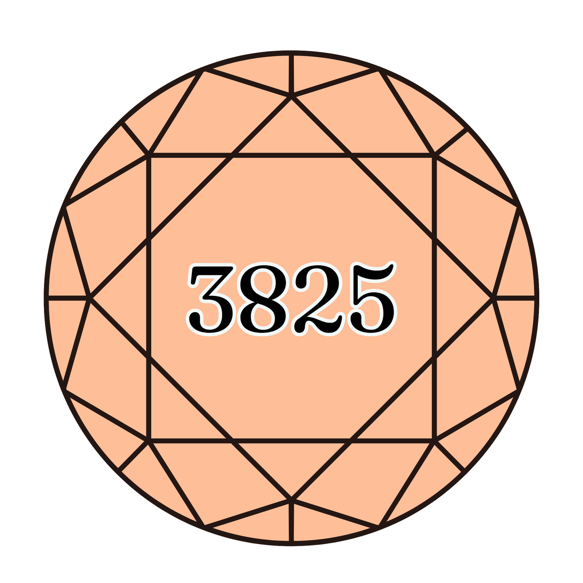 True North Diamond Art Round Diamond Drills 3825 - Pale Pumpkin - Round Bulk Diamond Drills