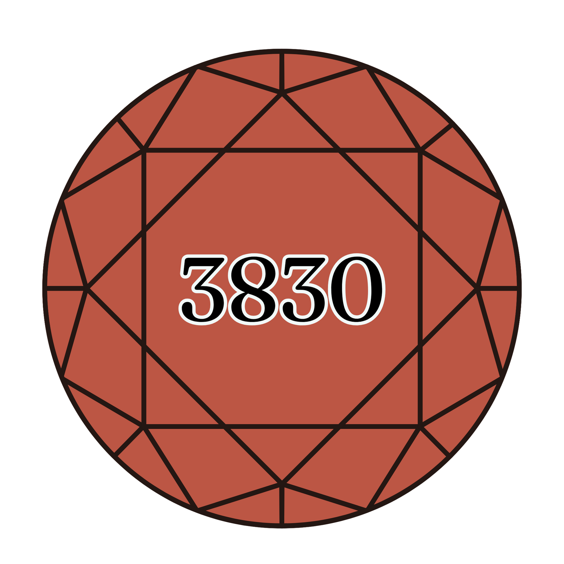 True North Diamond Art Round Diamond Drills 3830 -  Terra Cotta - Round Bulk Diamond Drills