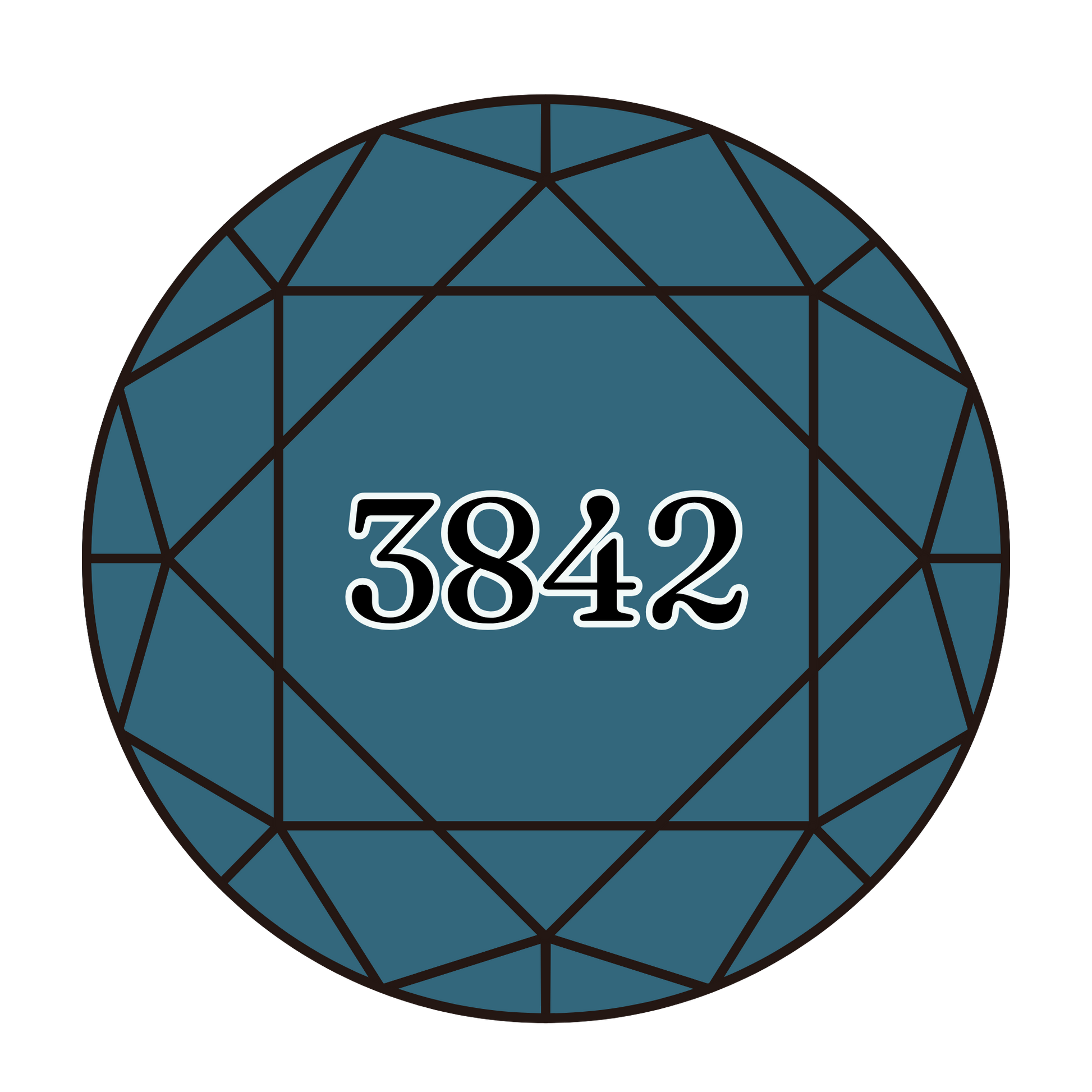 True North Diamond Art Round Diamond Drills 3842 - Very Dark Wedgwood - Round Bulk Diamond Drills