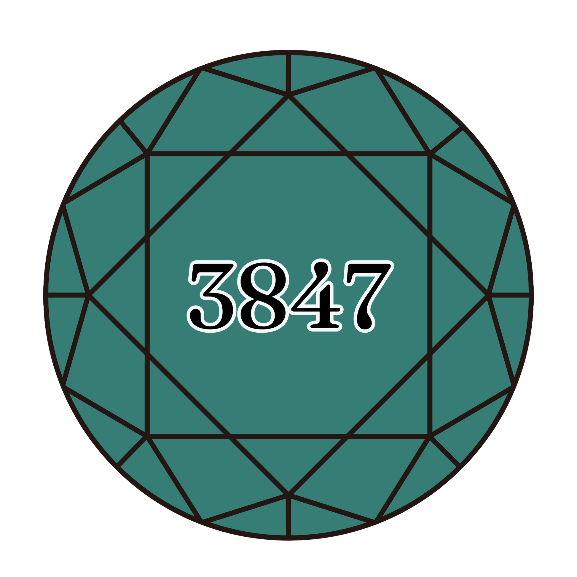 True North Diamond Art Round Diamond Drills 3847 - Dark Teal Green - Round Bulk Diamond Drills