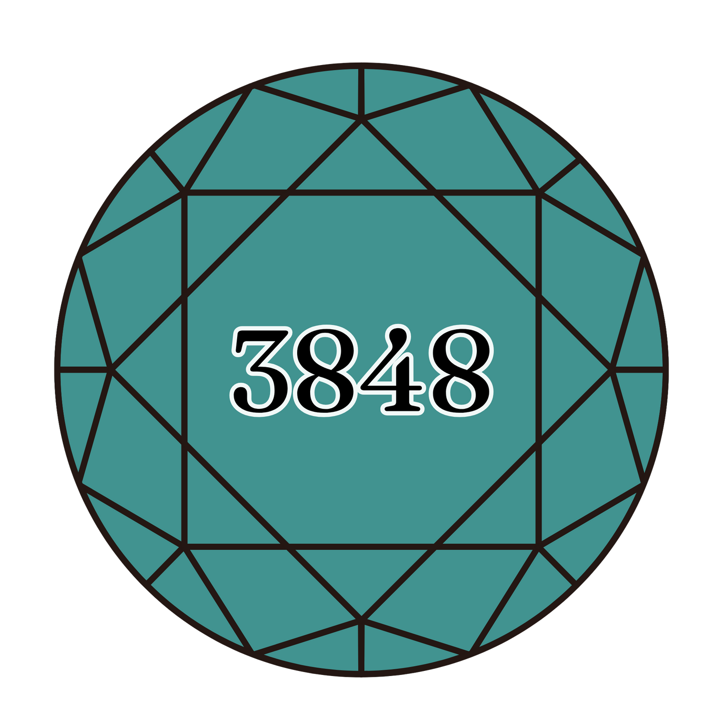 True North Diamond Art Round Diamond Drills 3848 - Medium Teal Green - Round Bulk Diamond Drills