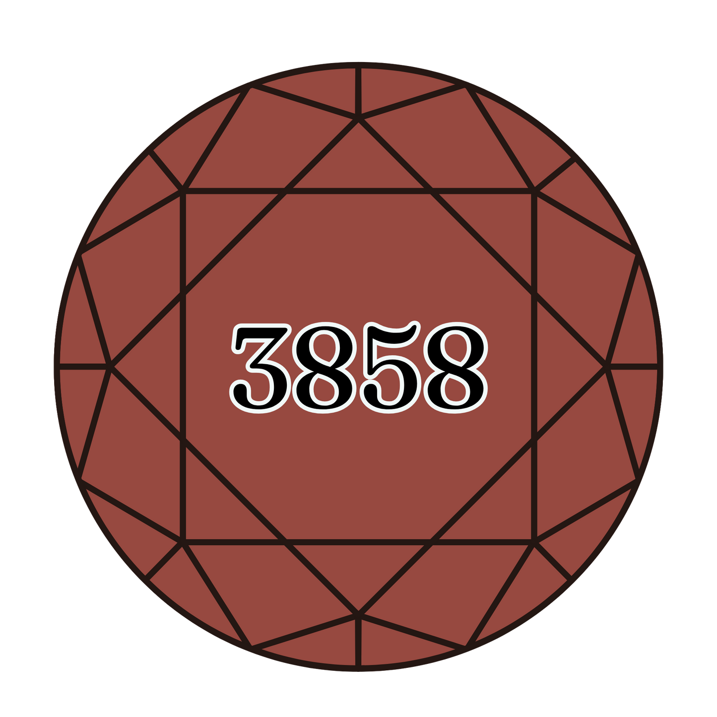 True North Diamond Art Round Diamond Drills 3858 - Medium Rosewood - Round Bulk Diamond Drills