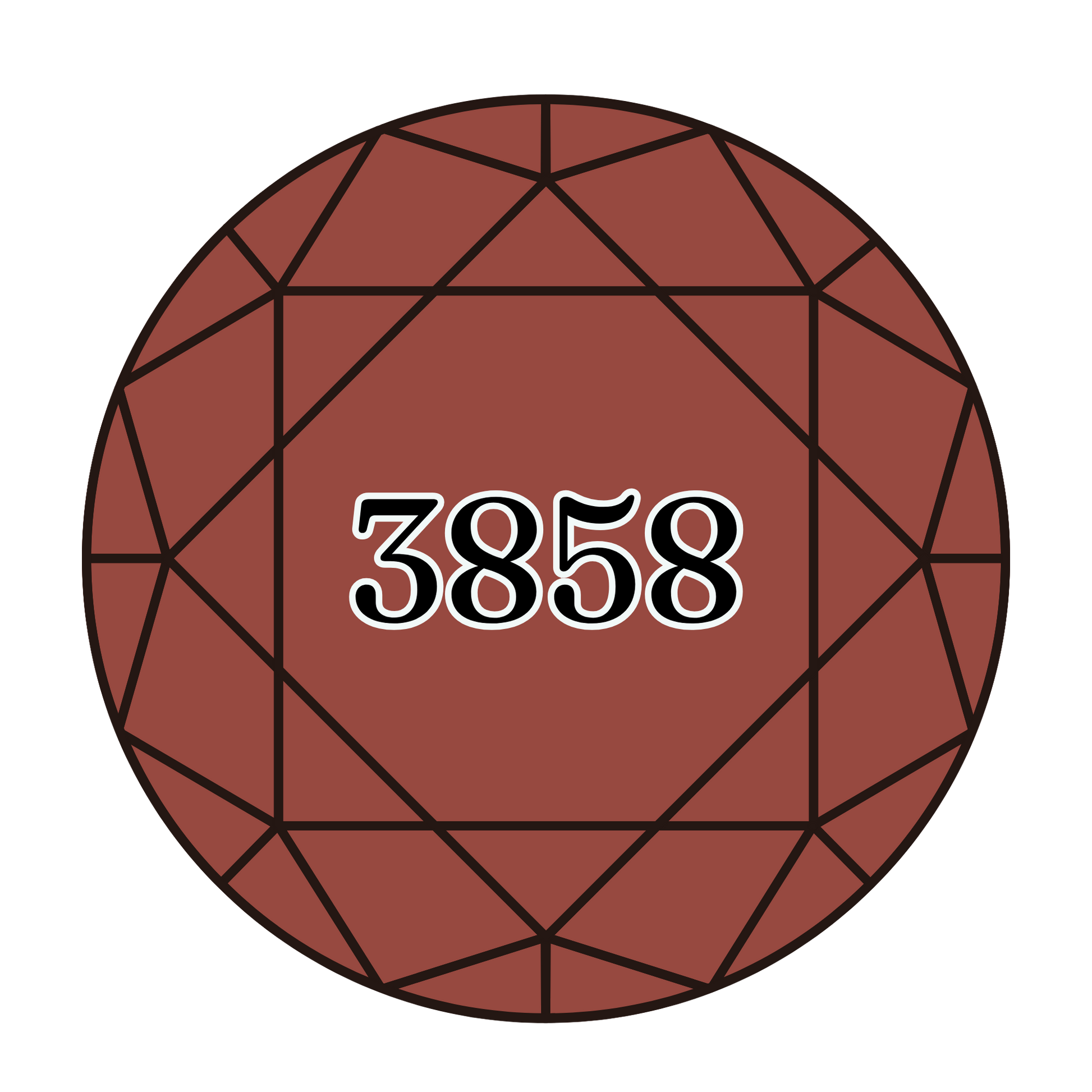 True North Diamond Art Round Diamond Drills 3858 - Medium Rosewood - Round Bulk Diamond Drills