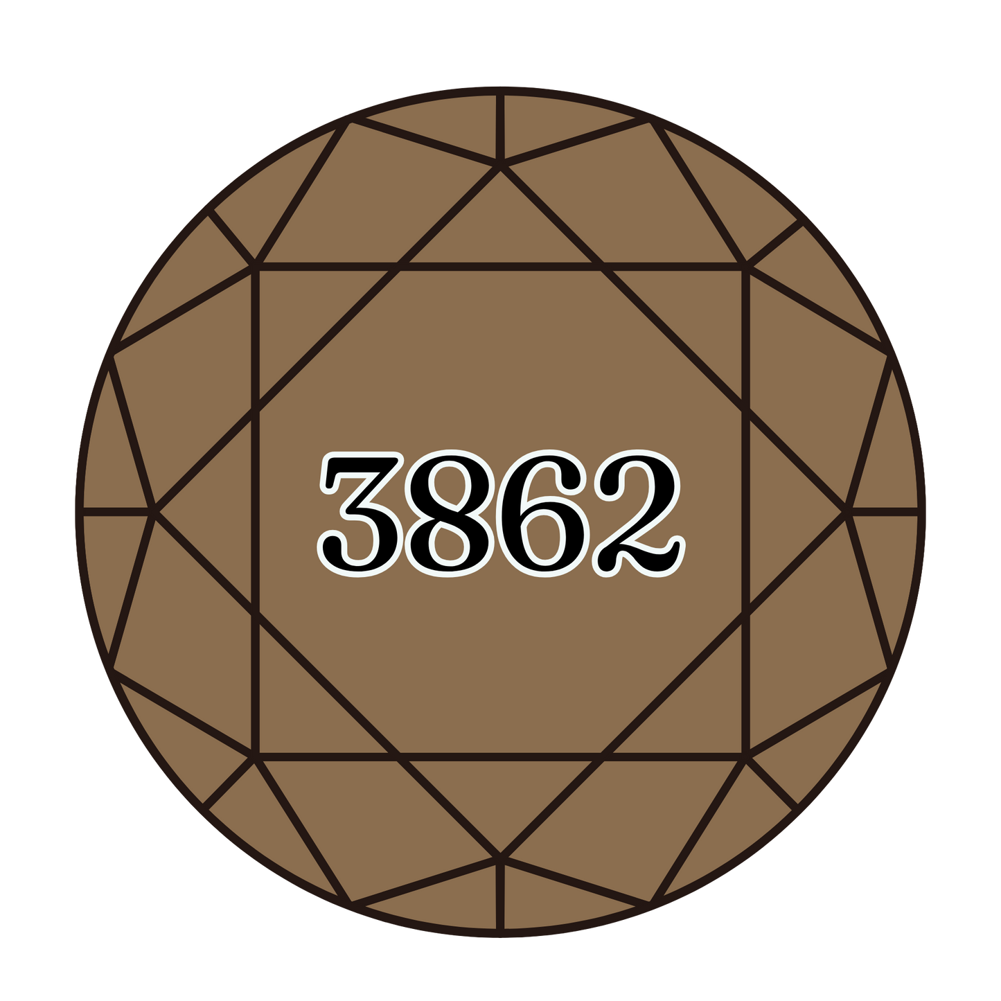 True North Diamond Art Round Diamond Drills 3862 - Dark Mocha Beige - Round Bulk Diamond Drills