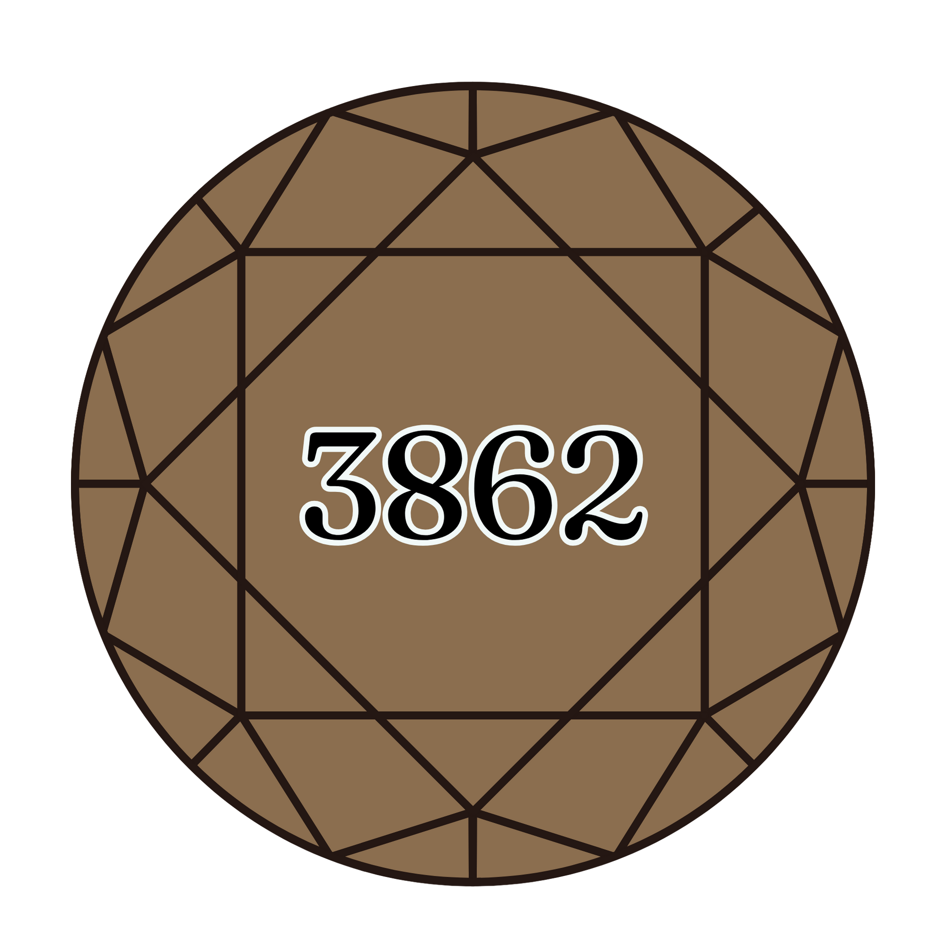 True North Diamond Art Round Diamond Drills 3862 - Dark Mocha Beige - Round Bulk Diamond Drills