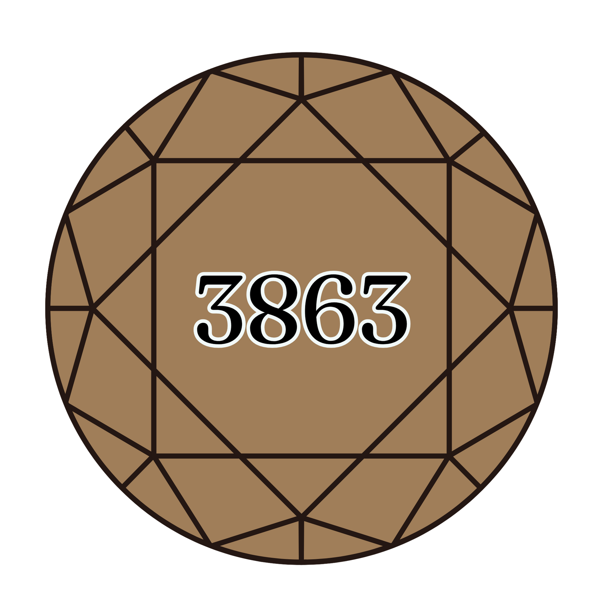 True North Diamond Art Round Diamond Drills 3863 - Medium Mocha Beige - Round Bulk Diamond Drills