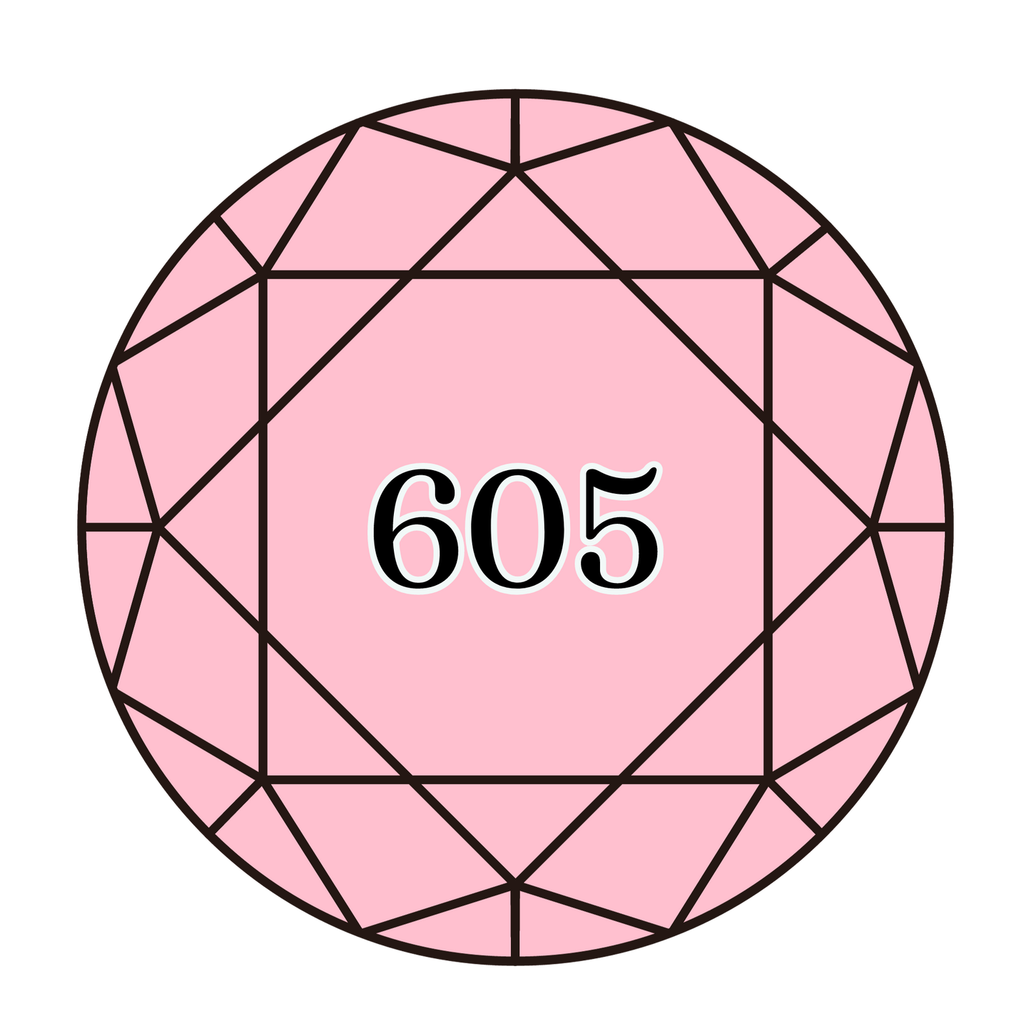 True North Diamond Art Round Diamond Drills 605 - Very Light Cranberry - Round Bulk Diamond Drills