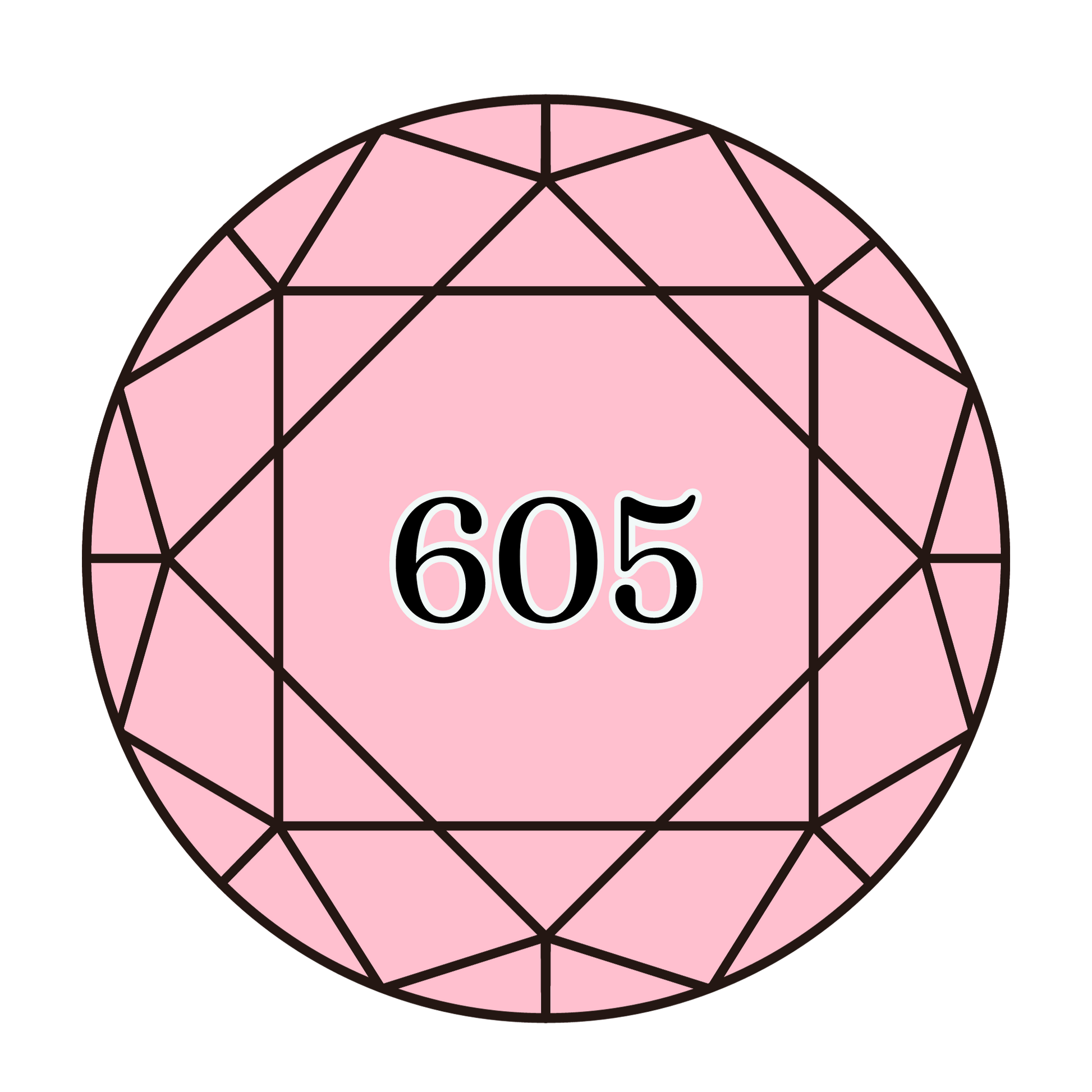 True North Diamond Art Round Diamond Drills 605 - Very Light Cranberry - Round Bulk Diamond Drills