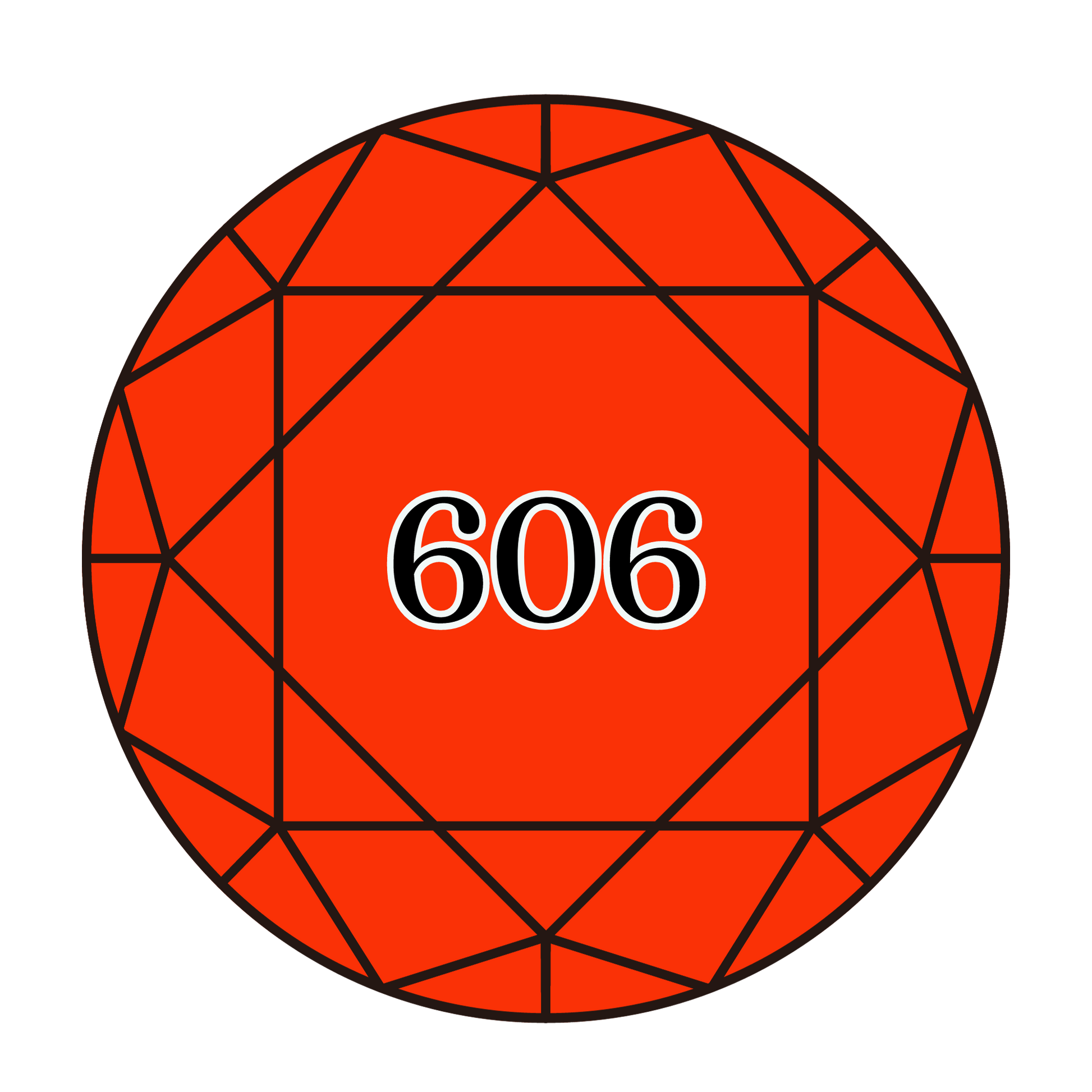 True North Diamond Art Round Diamond Drills 606 - Bright Orange-Red - Round Bulk Diamond Drills